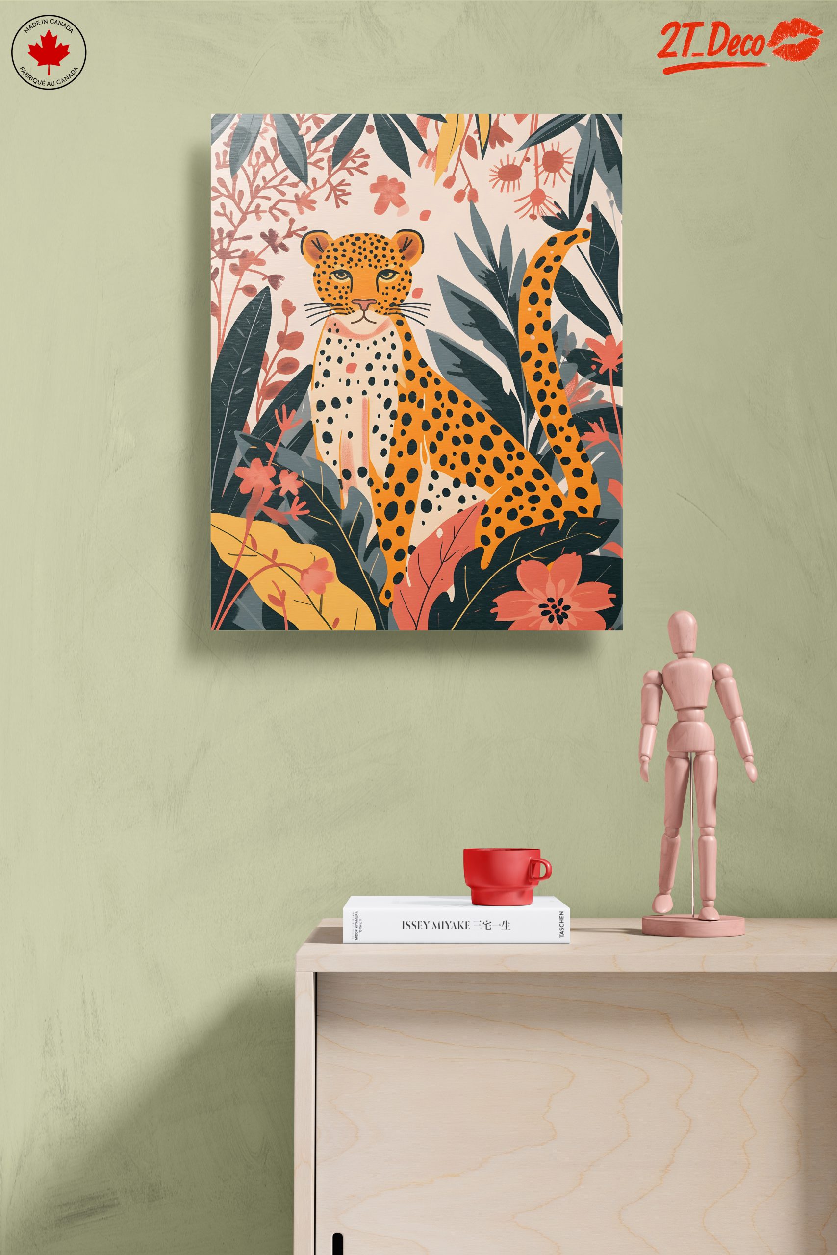 Stylized Leopard in Tropical Foliage - Image 14