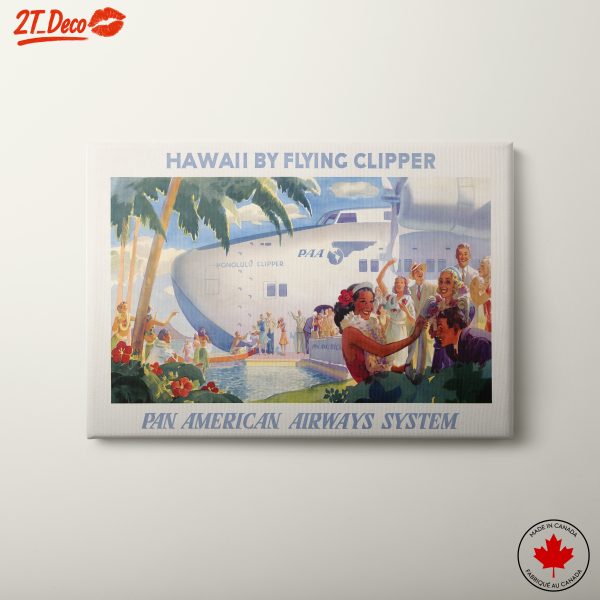 Hawaii Vintage Travel Poster by Pan American Airways