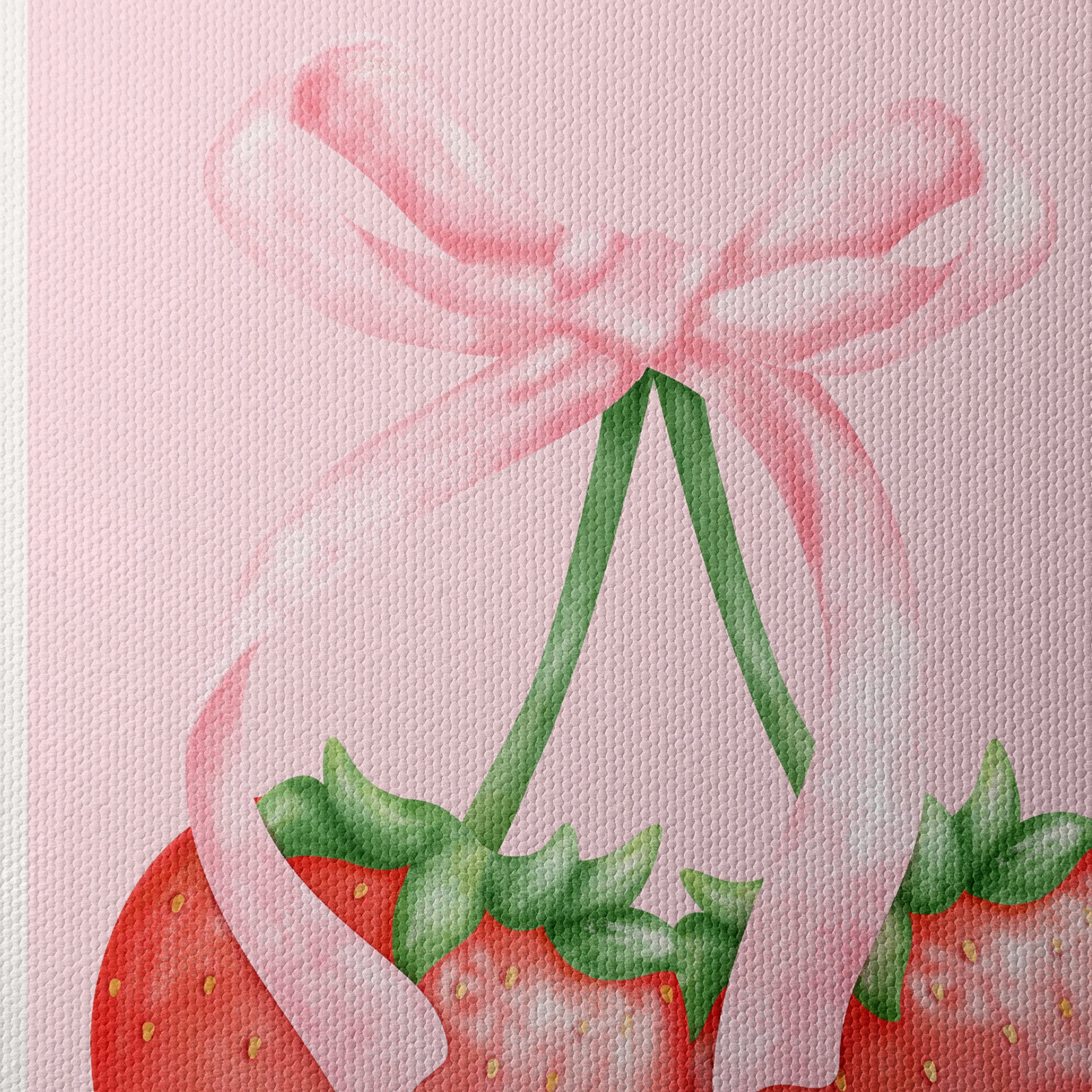 Strawberries Tied with Pink Bow Art - Image 4
