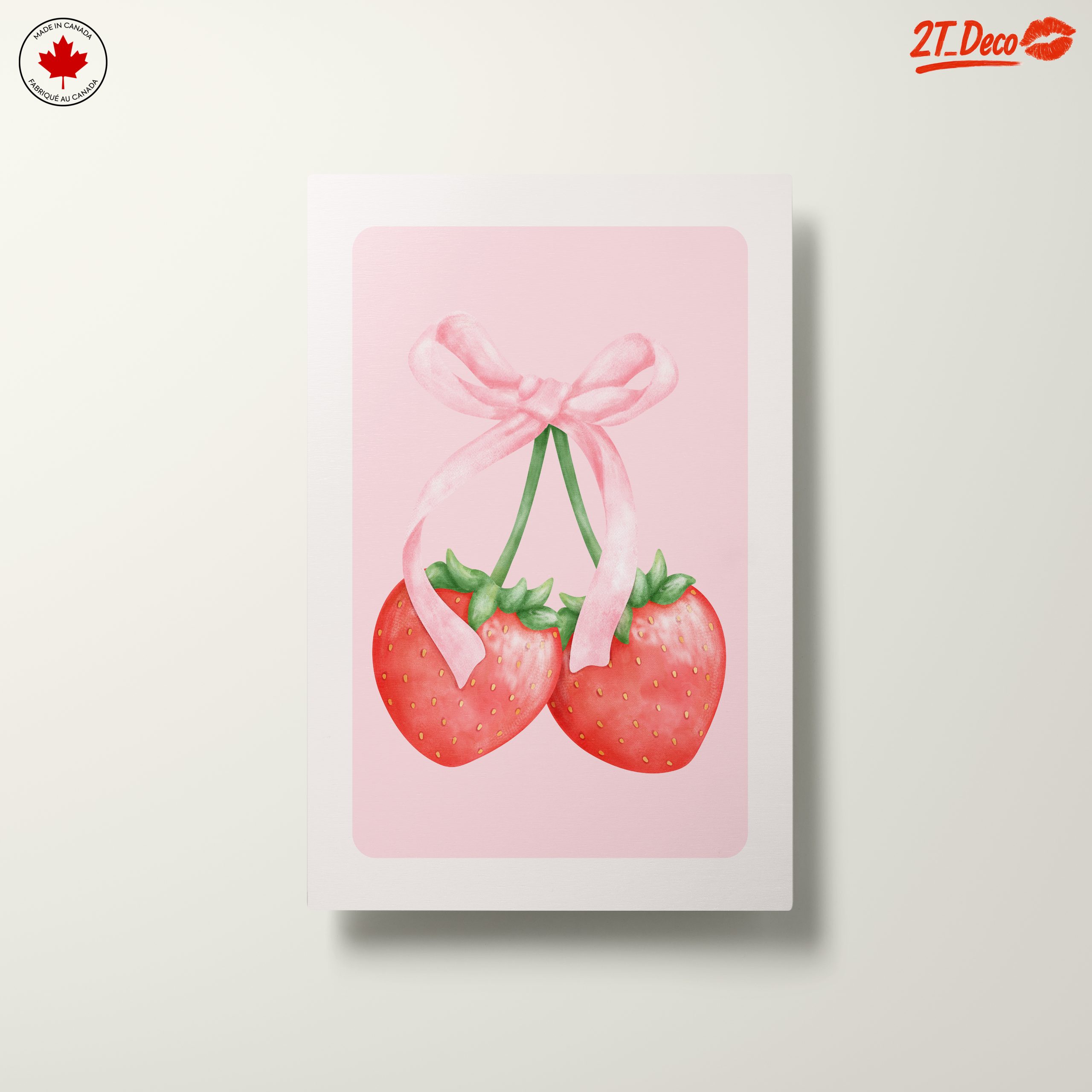 Strawberries Tied with Pink Bow Art - Image 10