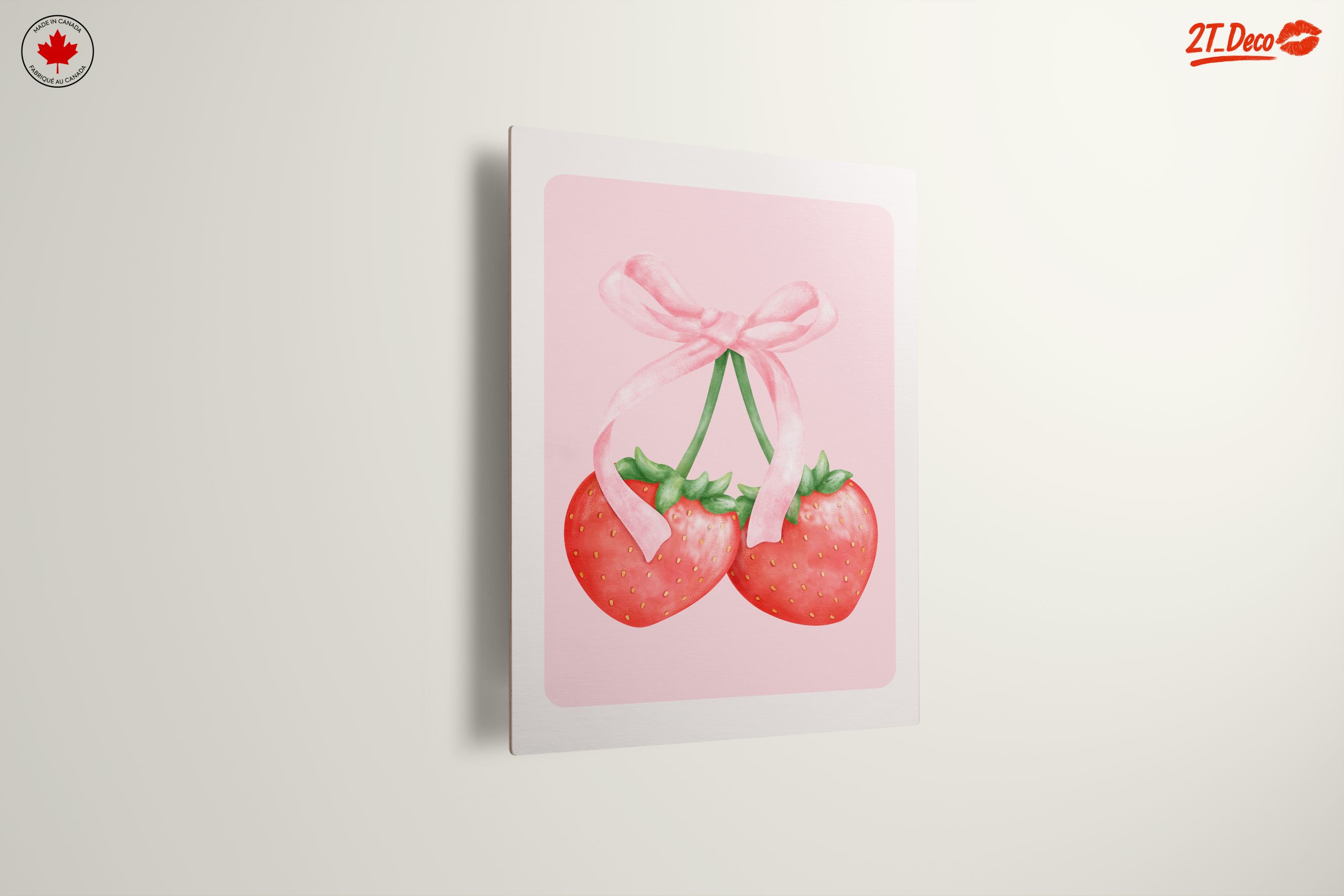 Strawberries Tied with Pink Bow Art - Image 13