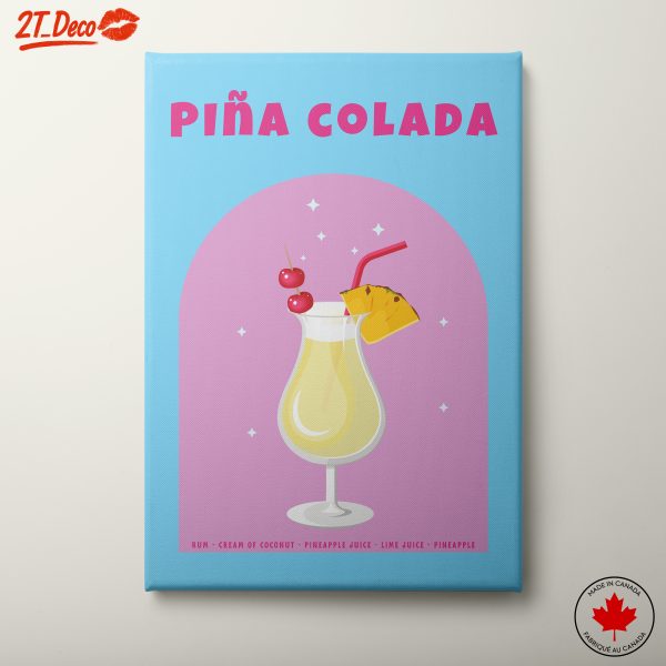 Stylized Piña Colada Drink Art