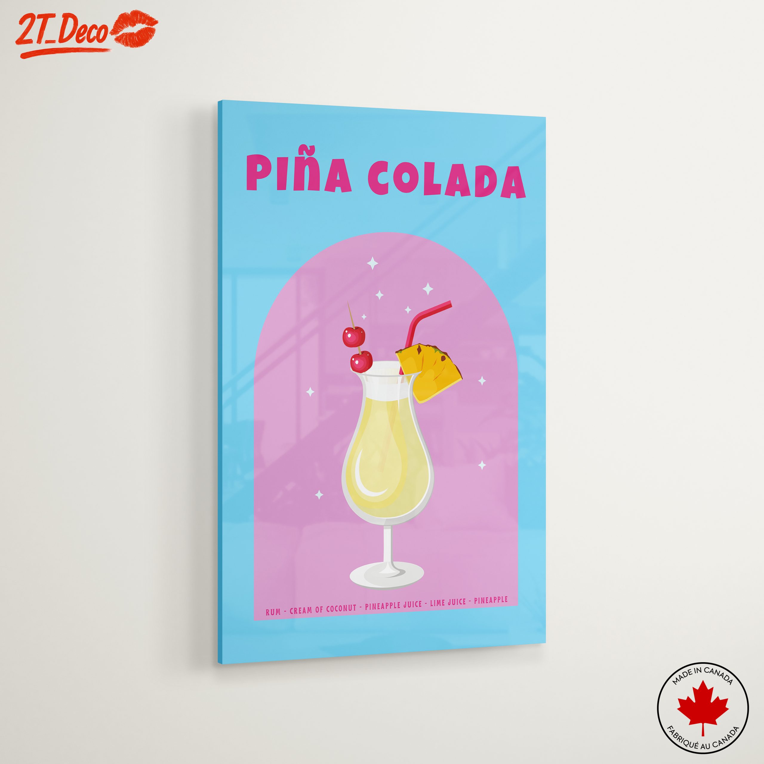 Stylized Piña Colada Drink Art - Image 6