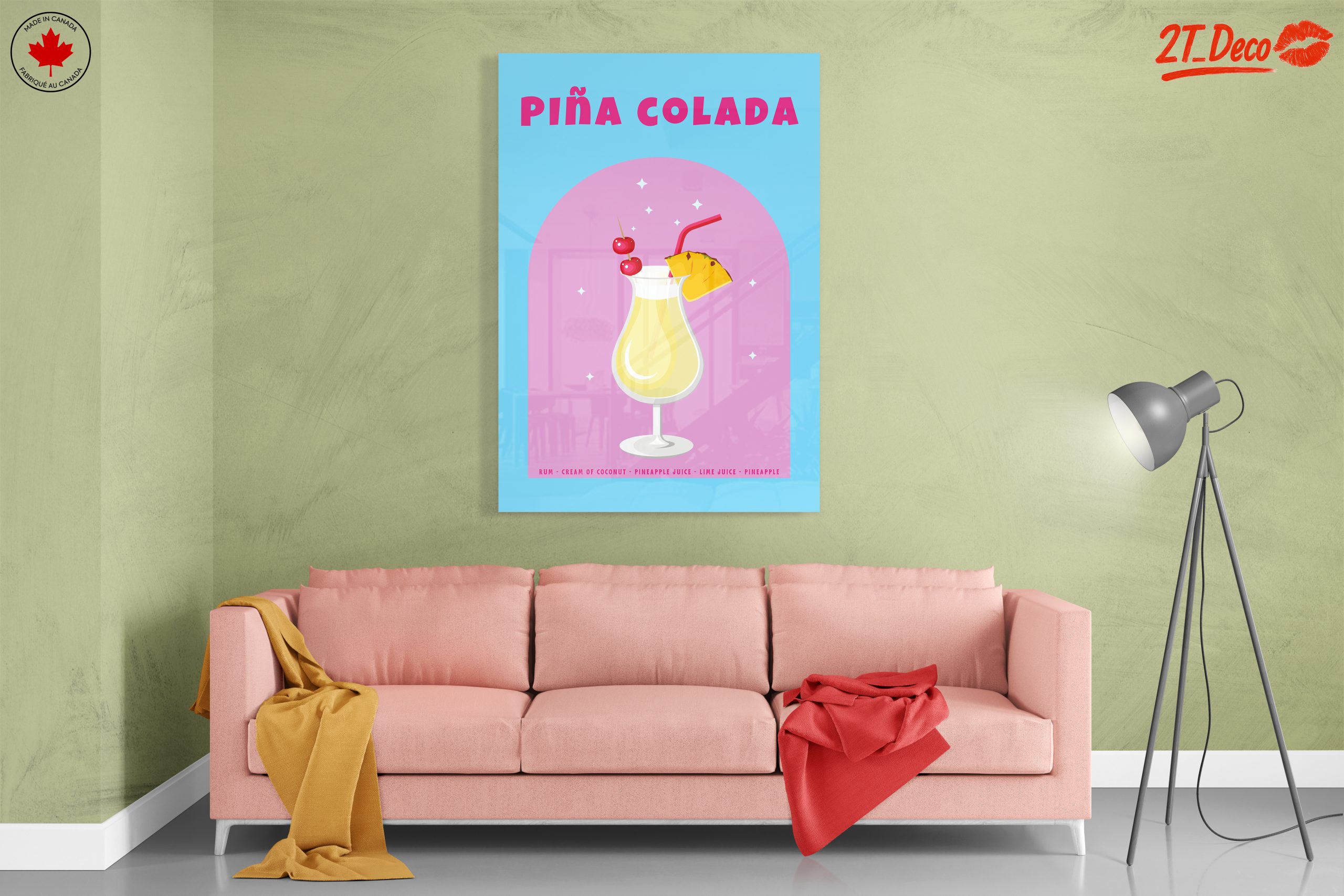 Stylized Piña Colada Drink Art - Image 7