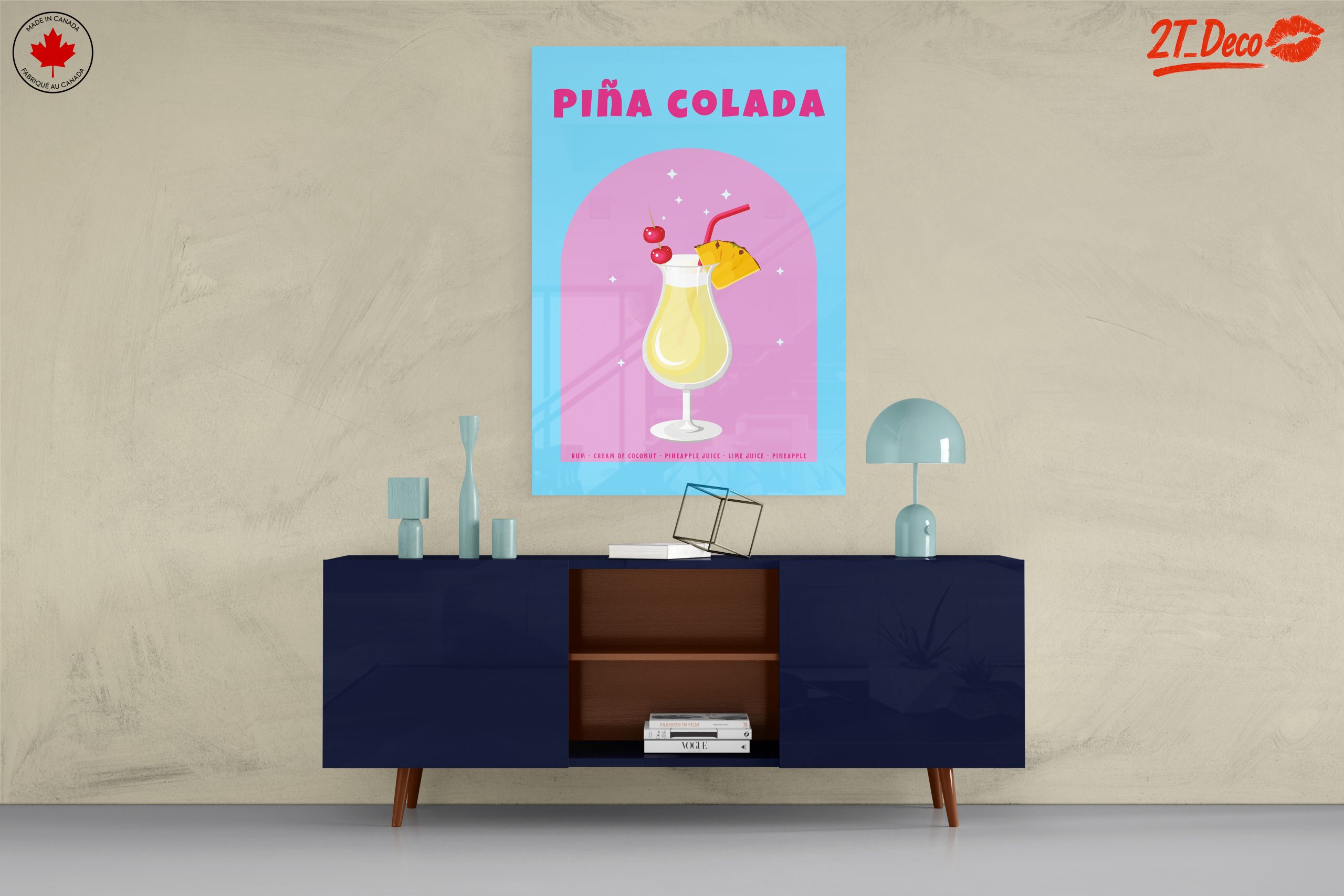 Stylized Piña Colada Drink Art - Image 8