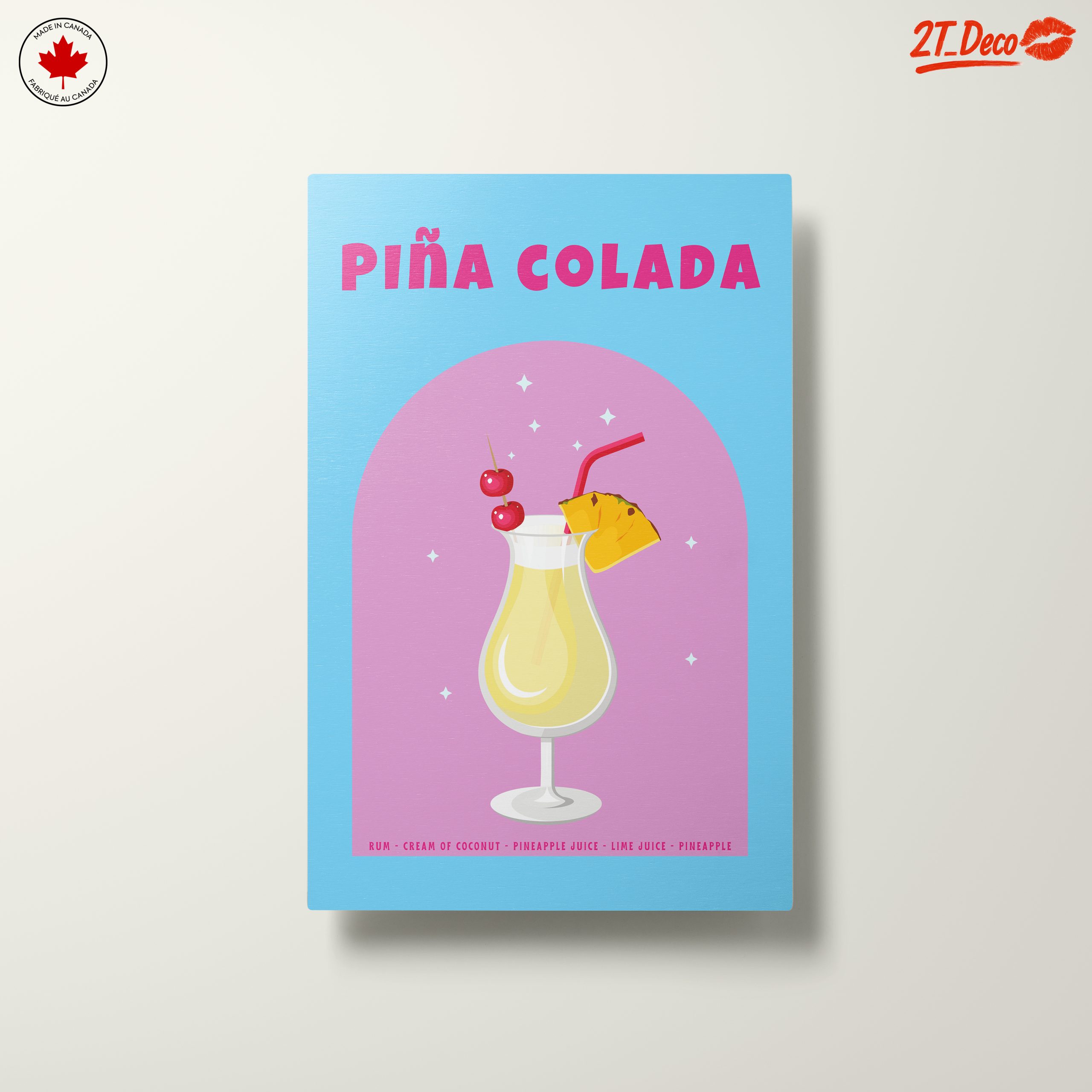 Stylized Piña Colada Drink Art - Image 10