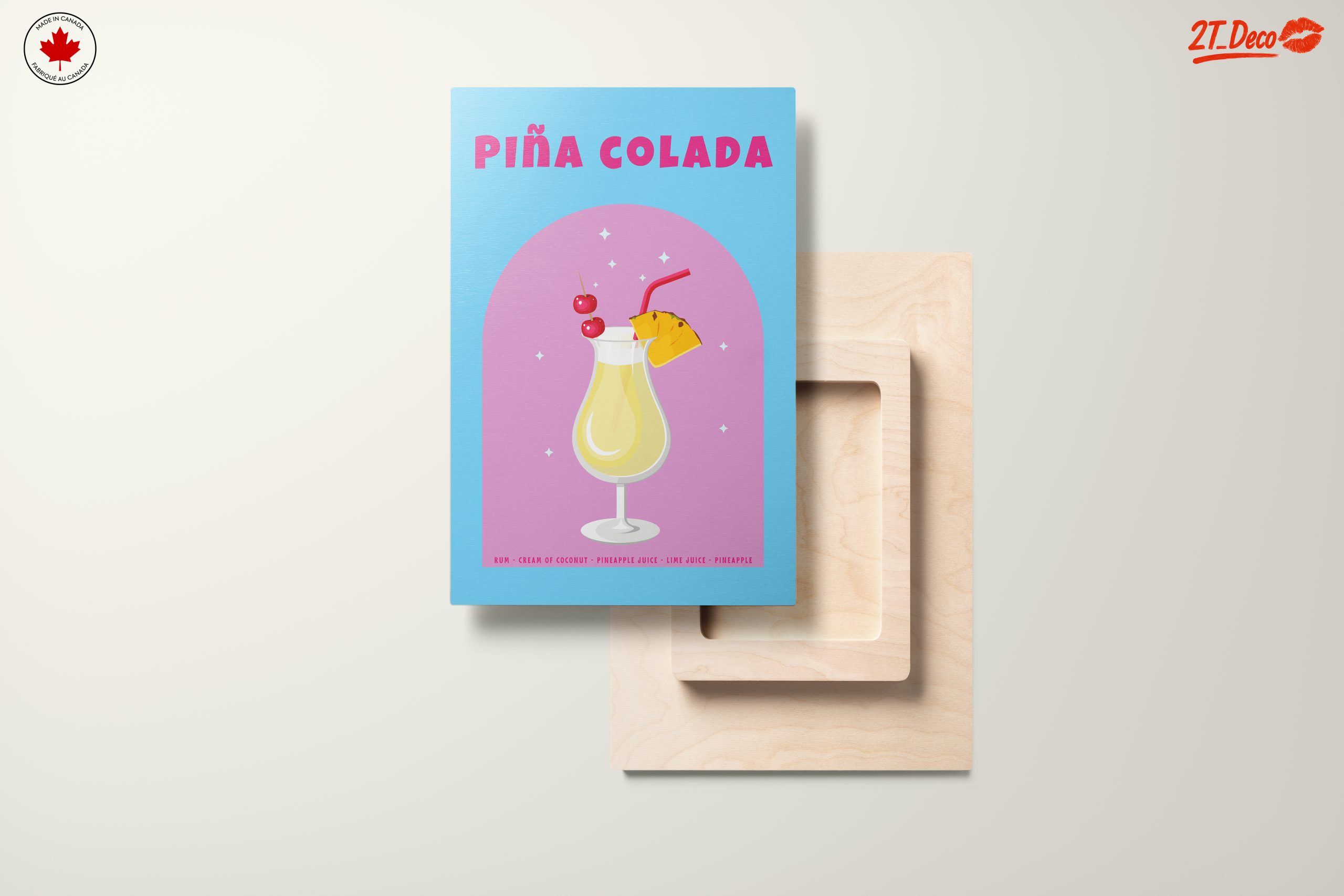 Stylized Piña Colada Drink Art - Image 11