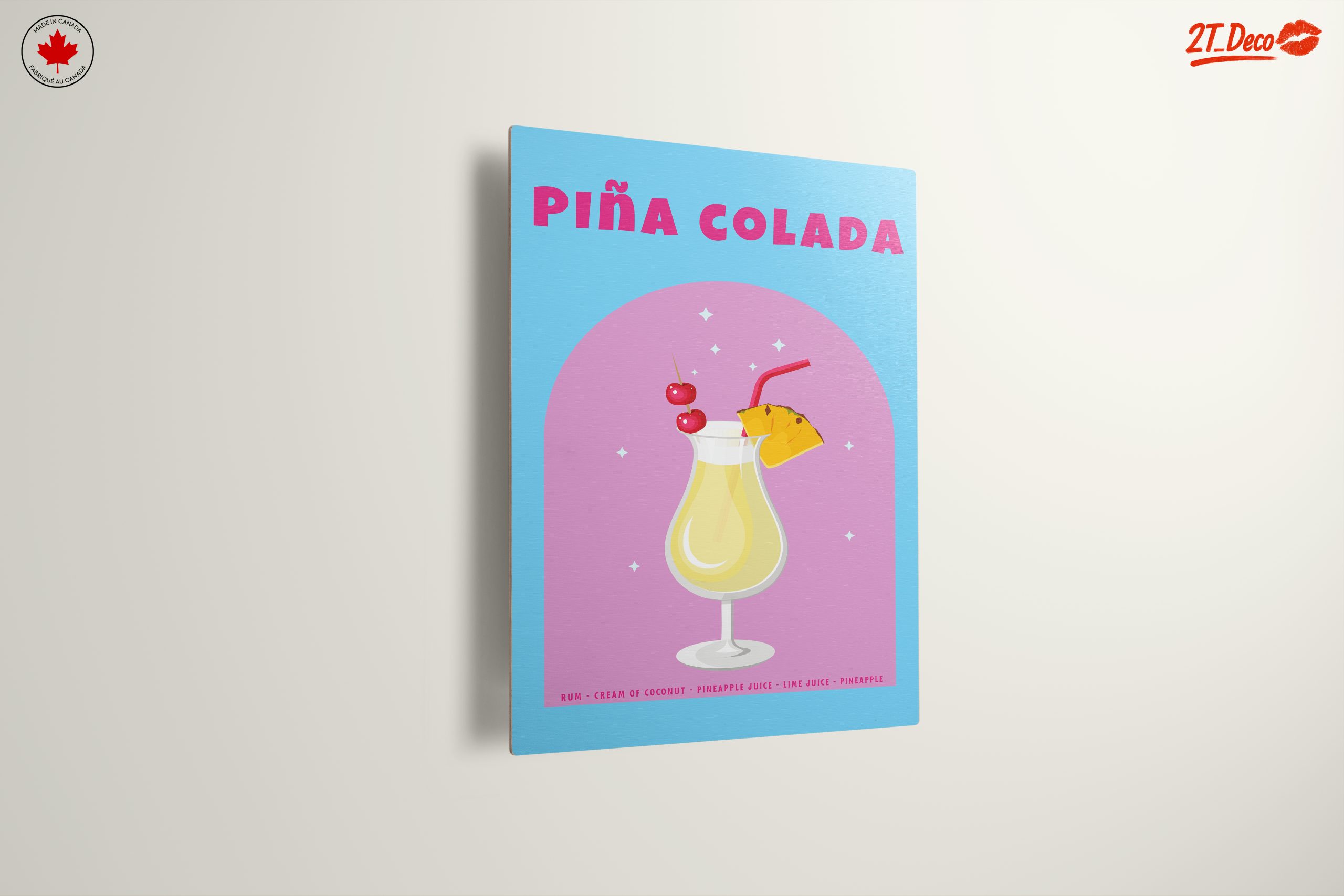 Stylized Piña Colada Drink Art - Image 13