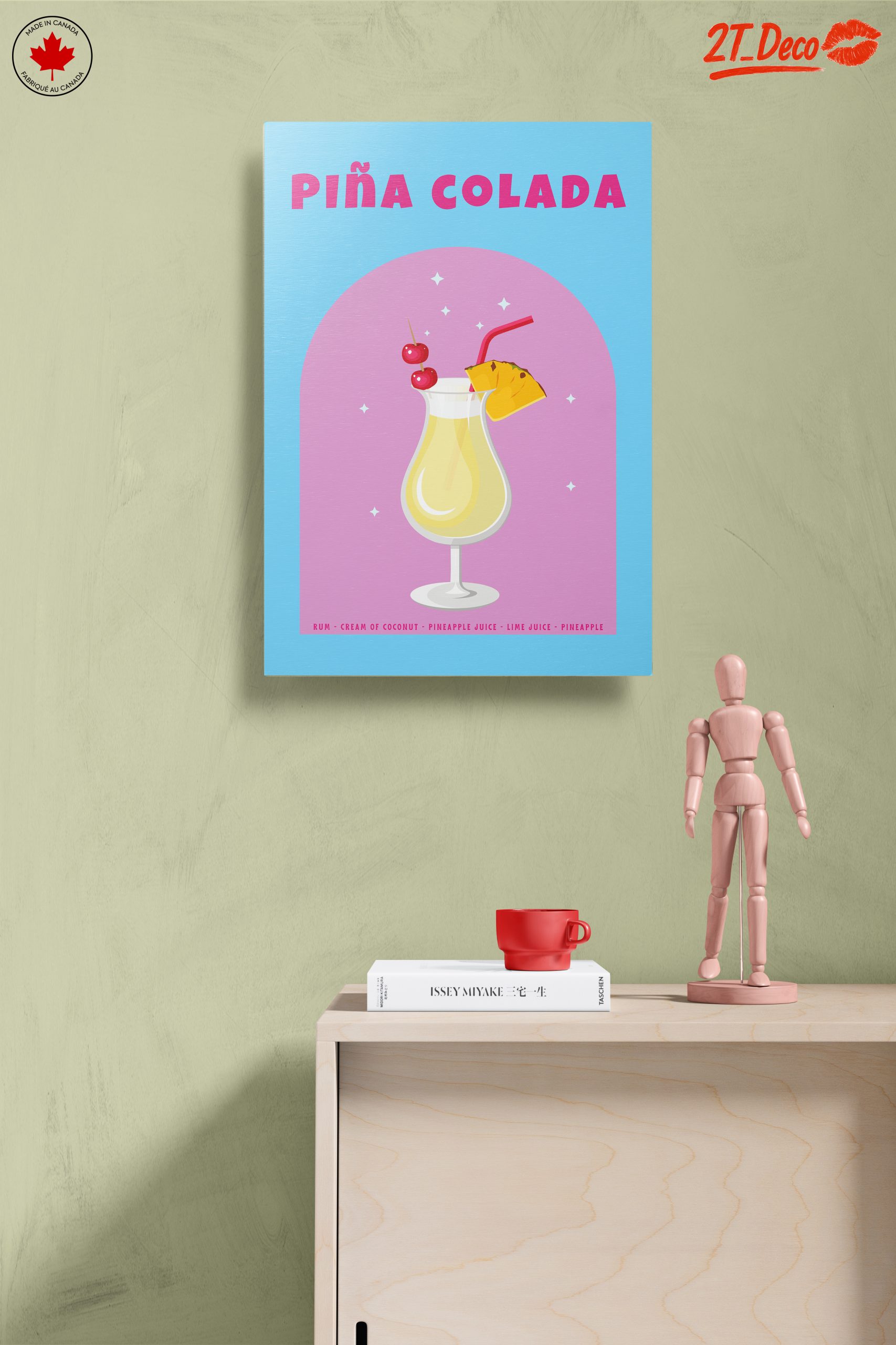 Stylized Piña Colada Drink Art - Image 14