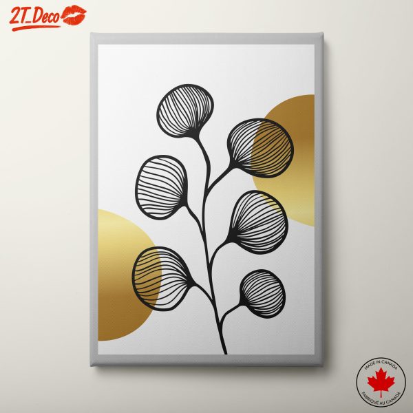 Modern Botanical with Abstract Design