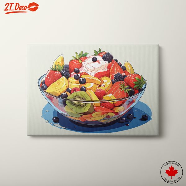 Vibrant Abstract Fruit Bowl Art