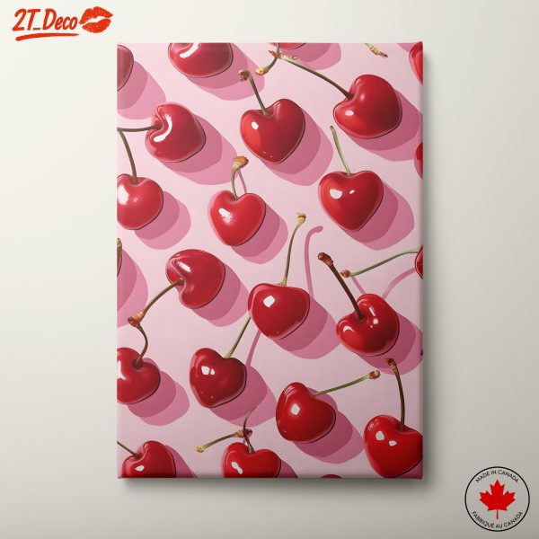 Heart-Shaped Red Cherries Art