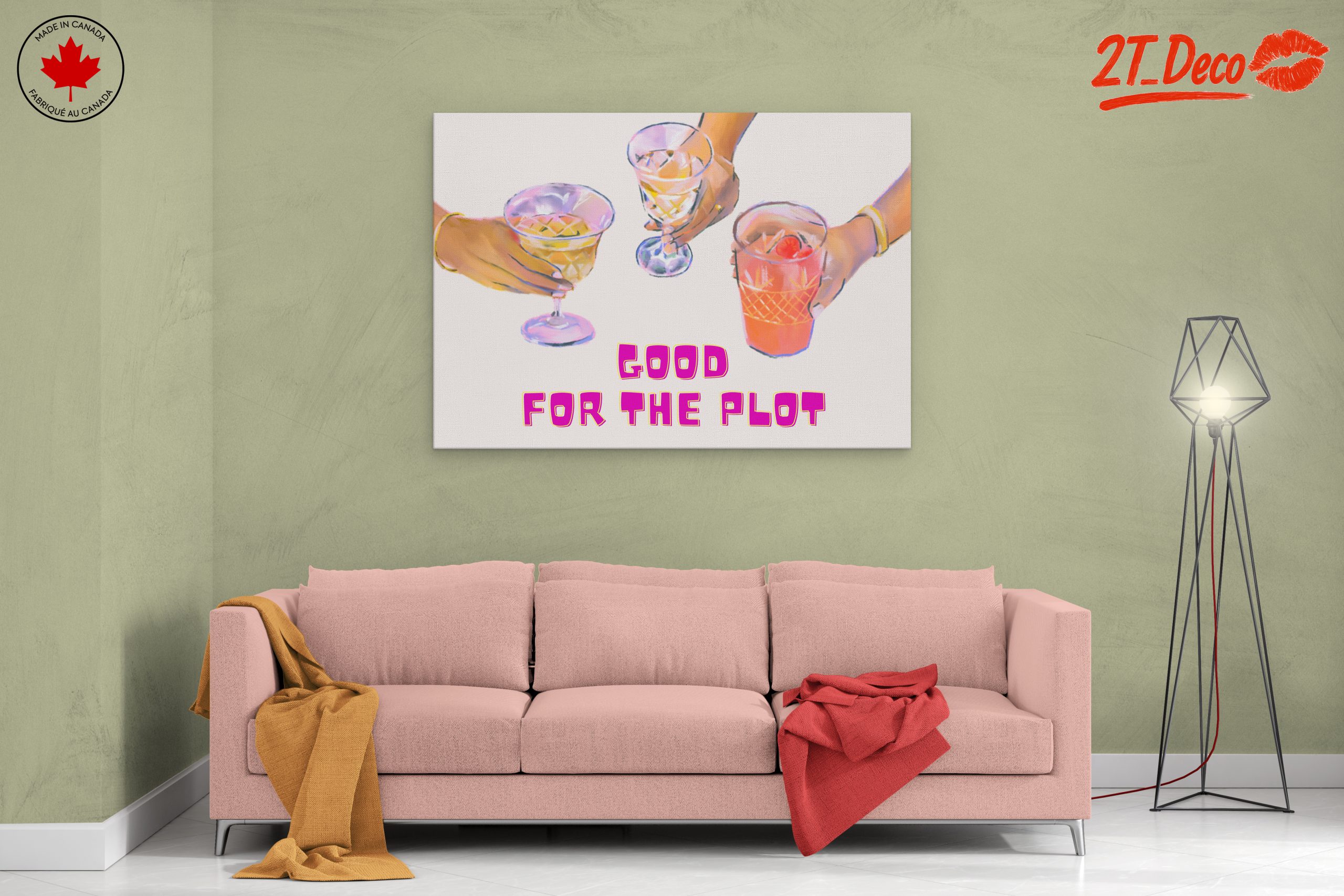 Colorful Cocktail Party Artwork - Image 2