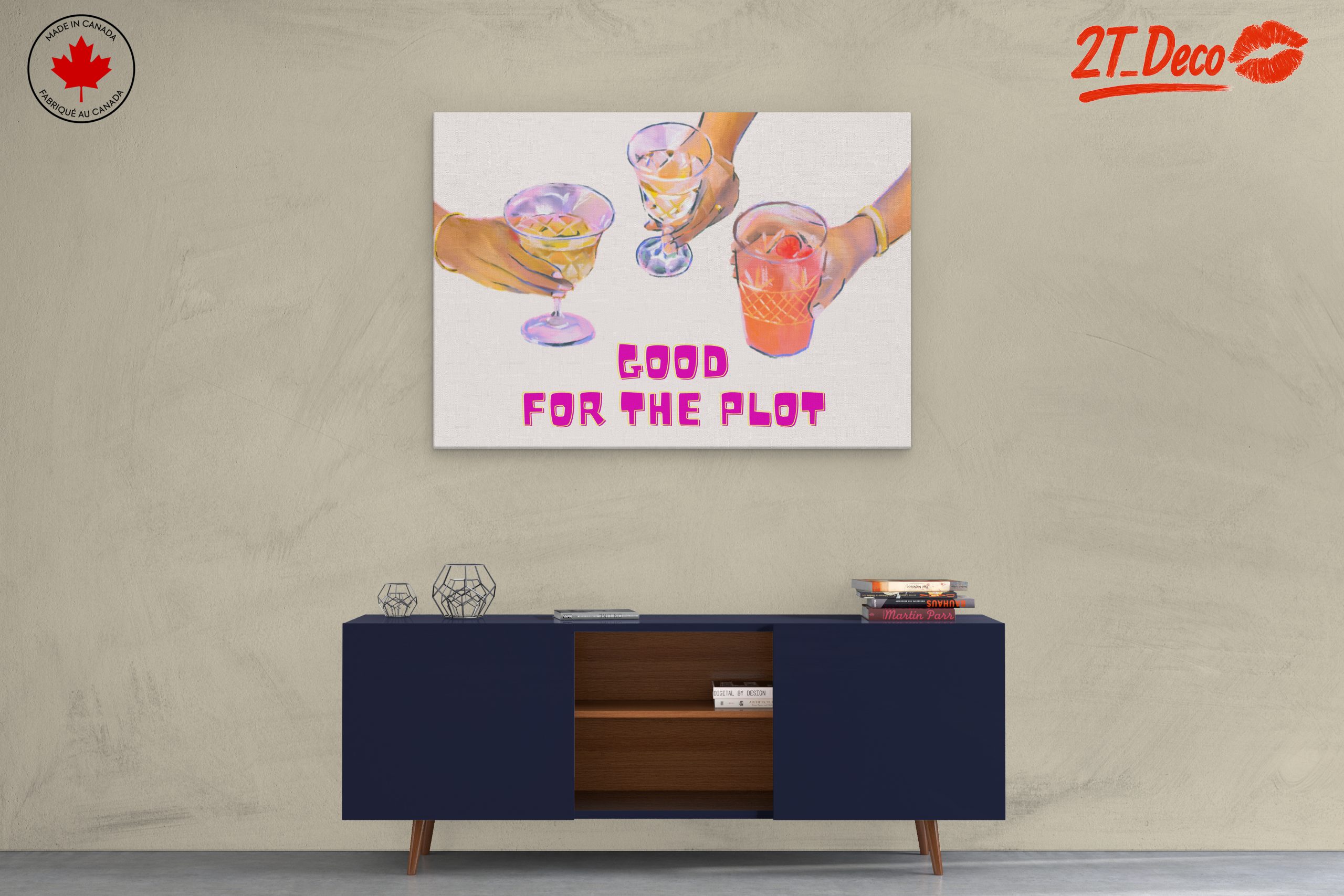 Colorful Cocktail Party Artwork - Image 3