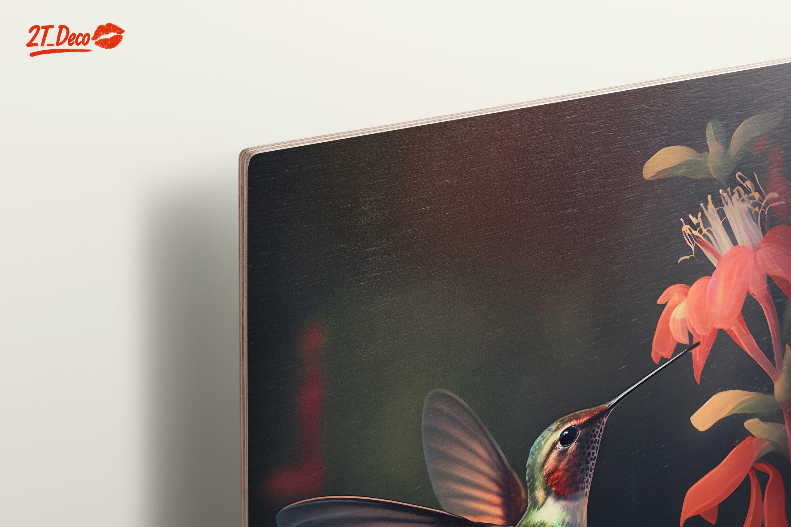 Realistic Hummingbird Near Vibrant Flowers - Image 15