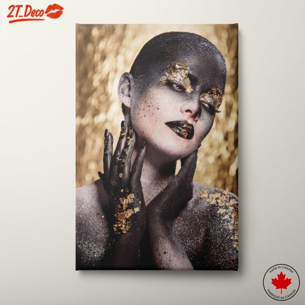 Glamorous Afro Art with Gold