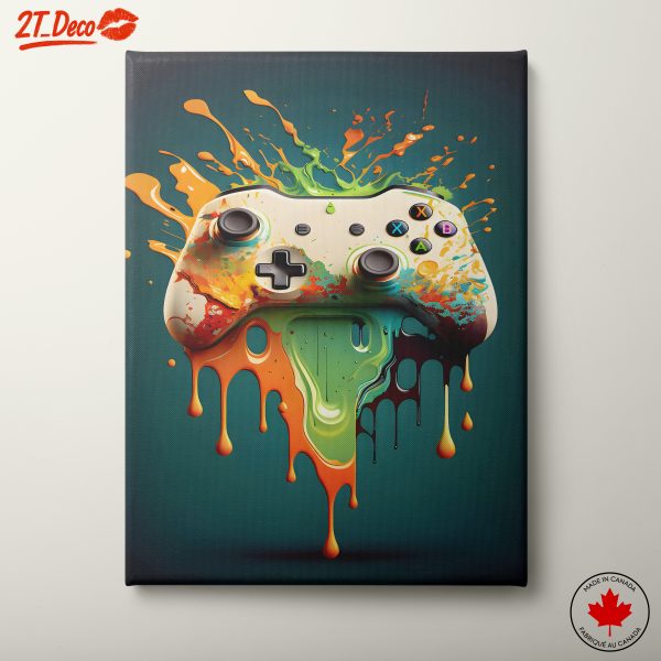 Colorful Video Game Controller Artwork