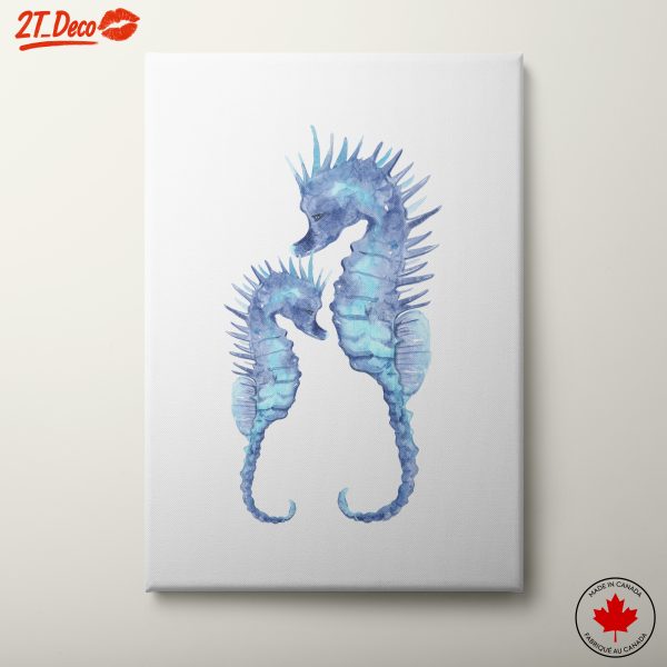 Watercolor Seahorses Art Print