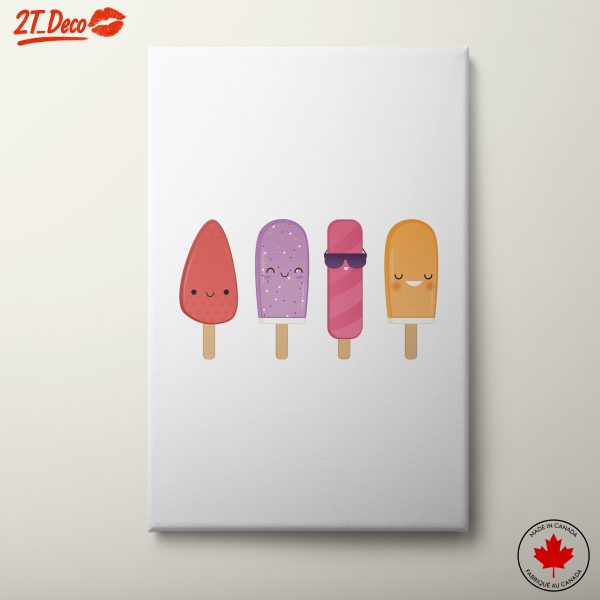 Playful Ice Cream Popsicles Art