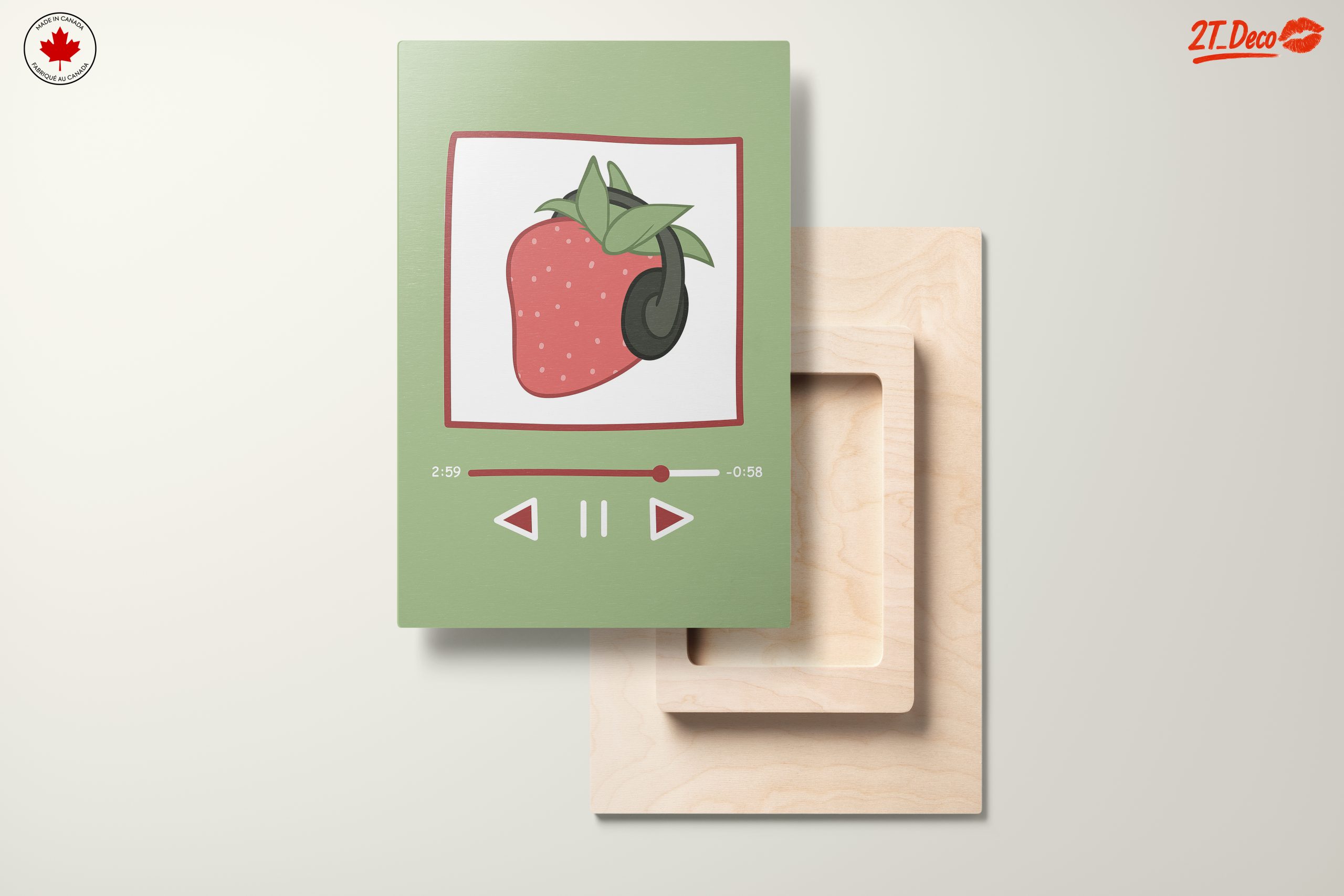 Strawberry Illustration with Headphones - Image 11