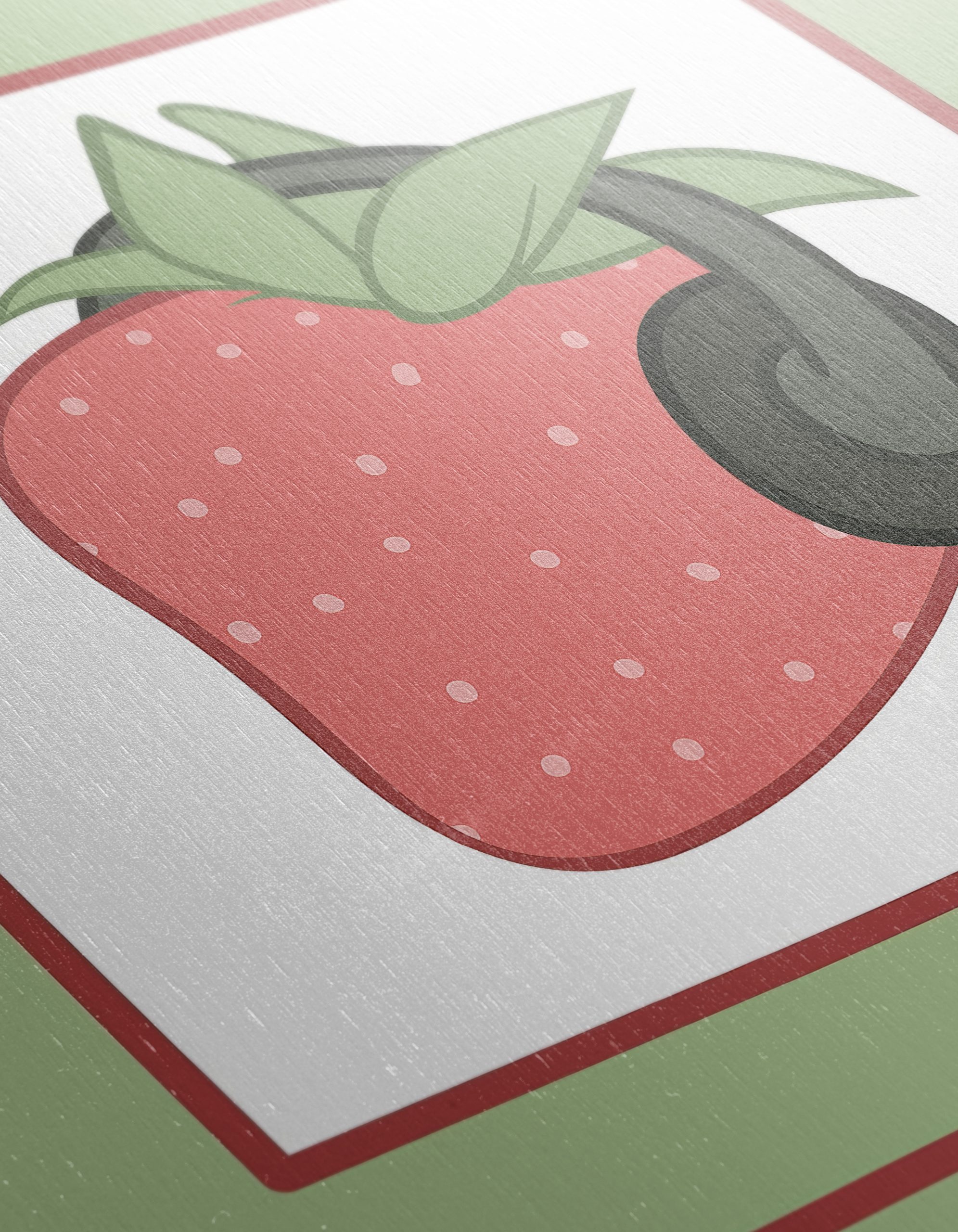 Strawberry Illustration with Headphones - Image 12