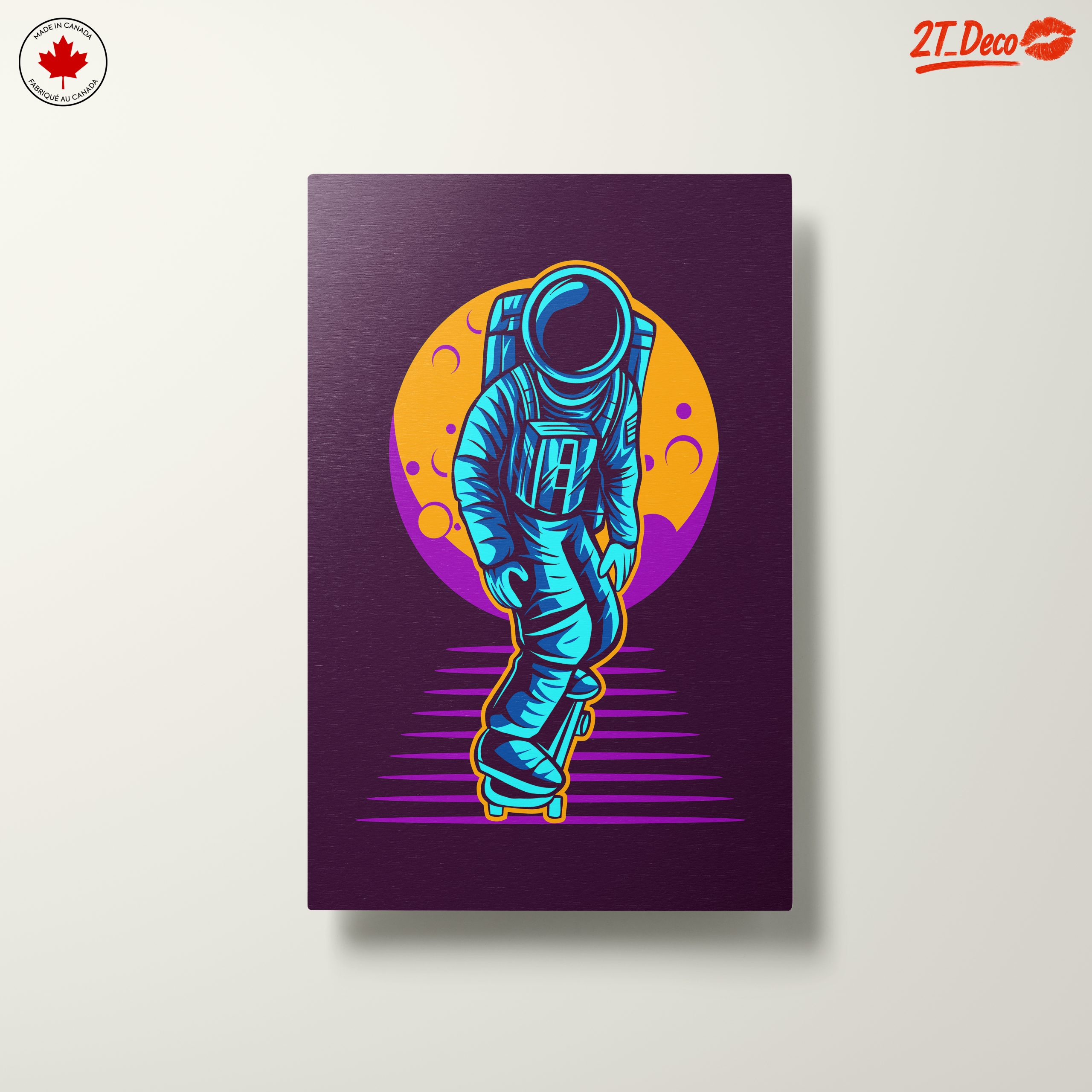 Vibrant Space Skateboarder Artwork - Image 10