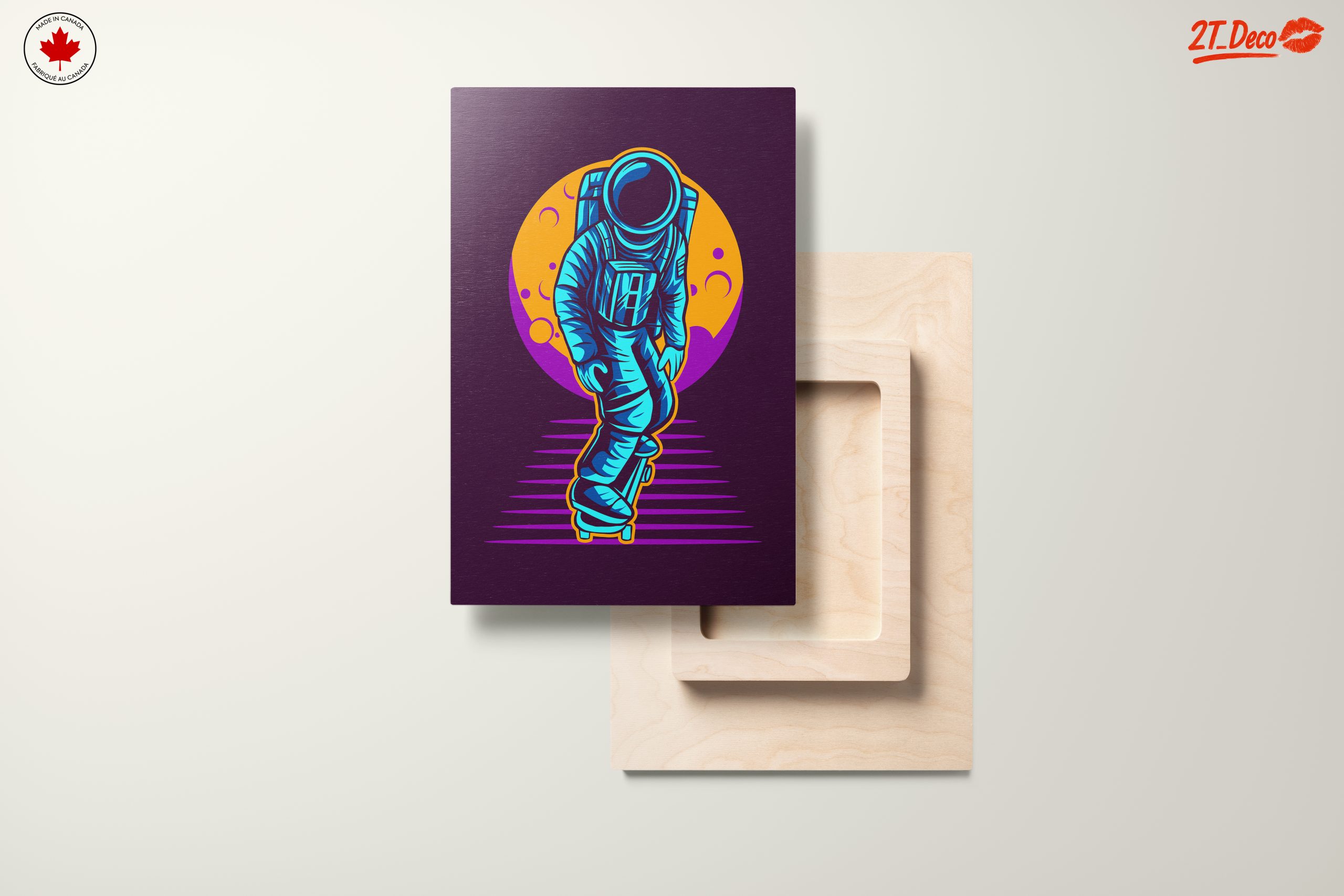 Vibrant Space Skateboarder Artwork - Image 11