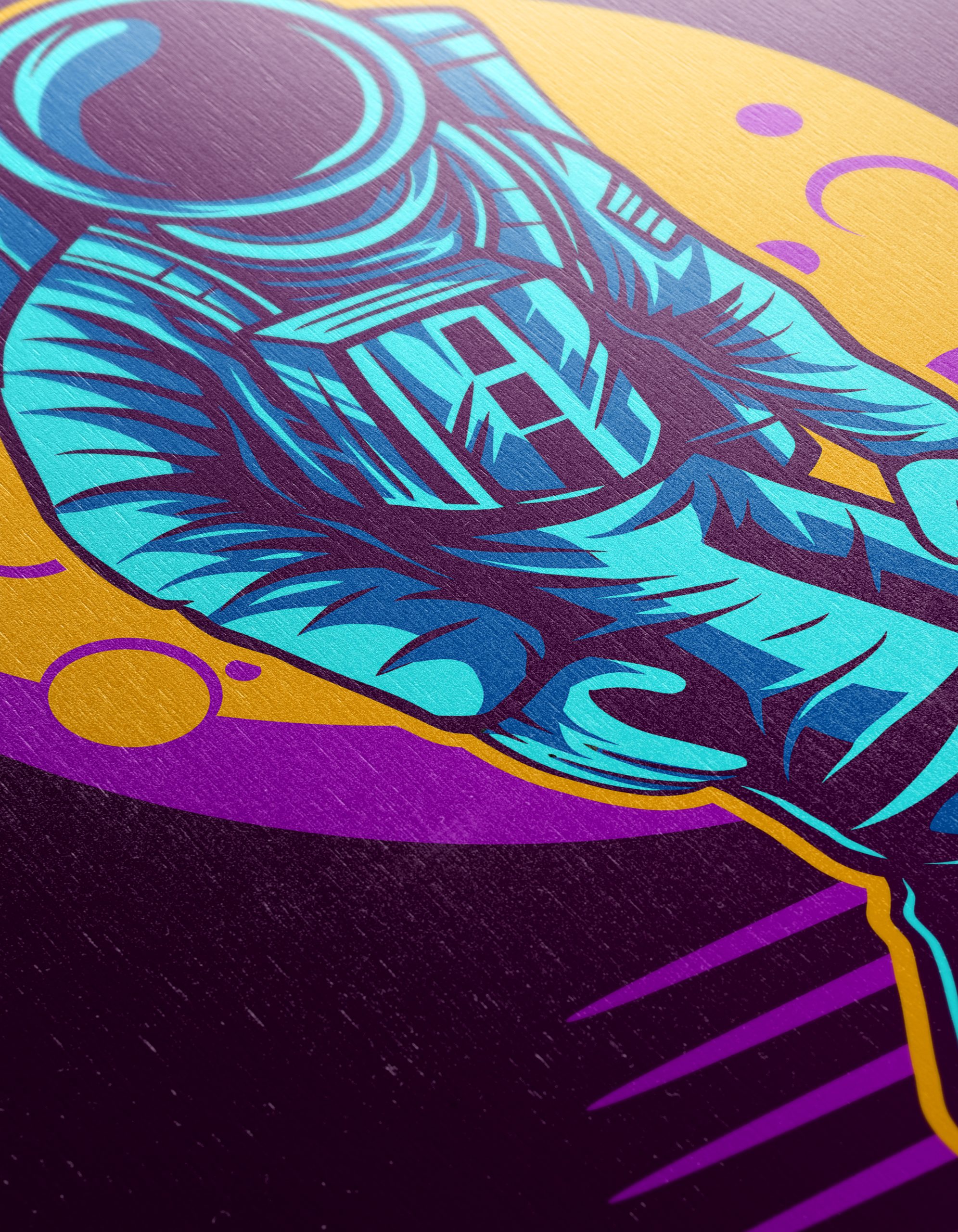 Vibrant Space Skateboarder Artwork - Image 12