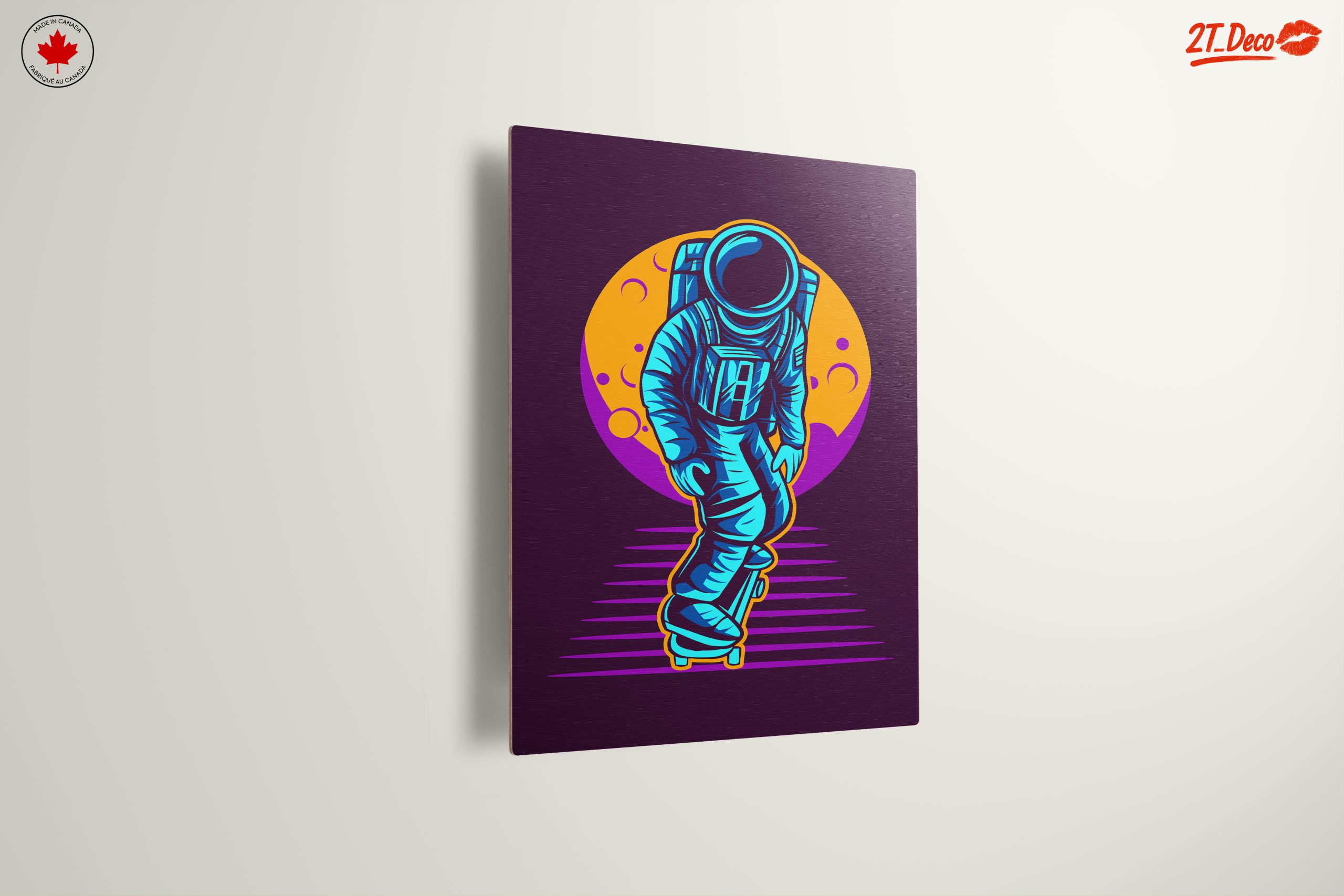 Vibrant Space Skateboarder Artwork - Image 13