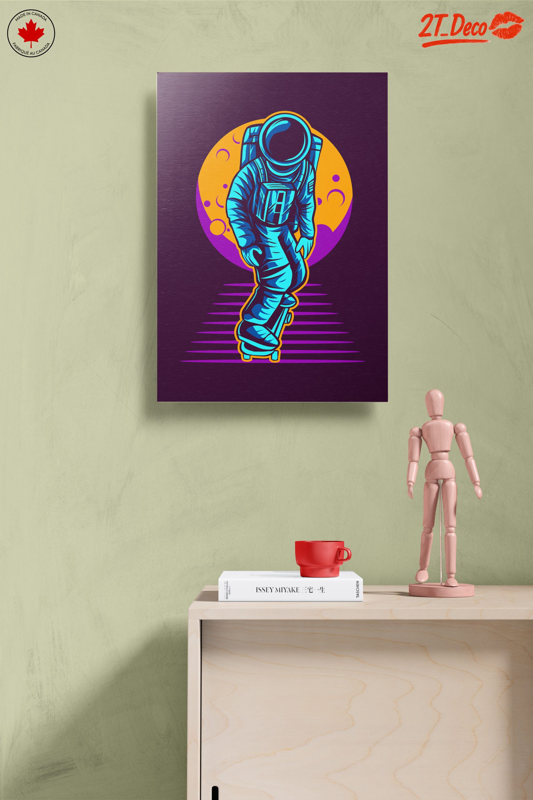 Vibrant Space Skateboarder Artwork - Image 14