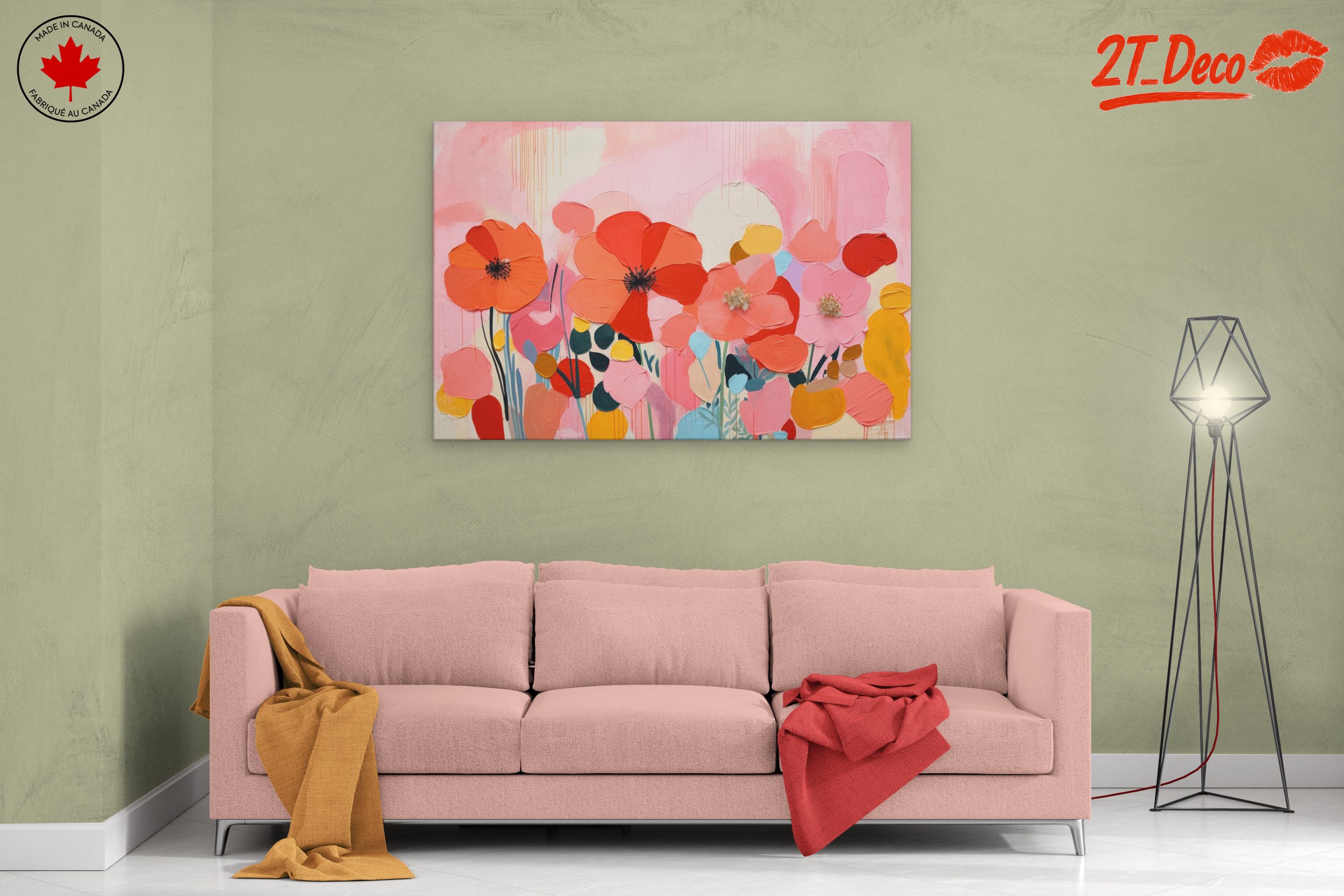 Vibrant Floral Art with Colorful Blooms 2 - Image 2