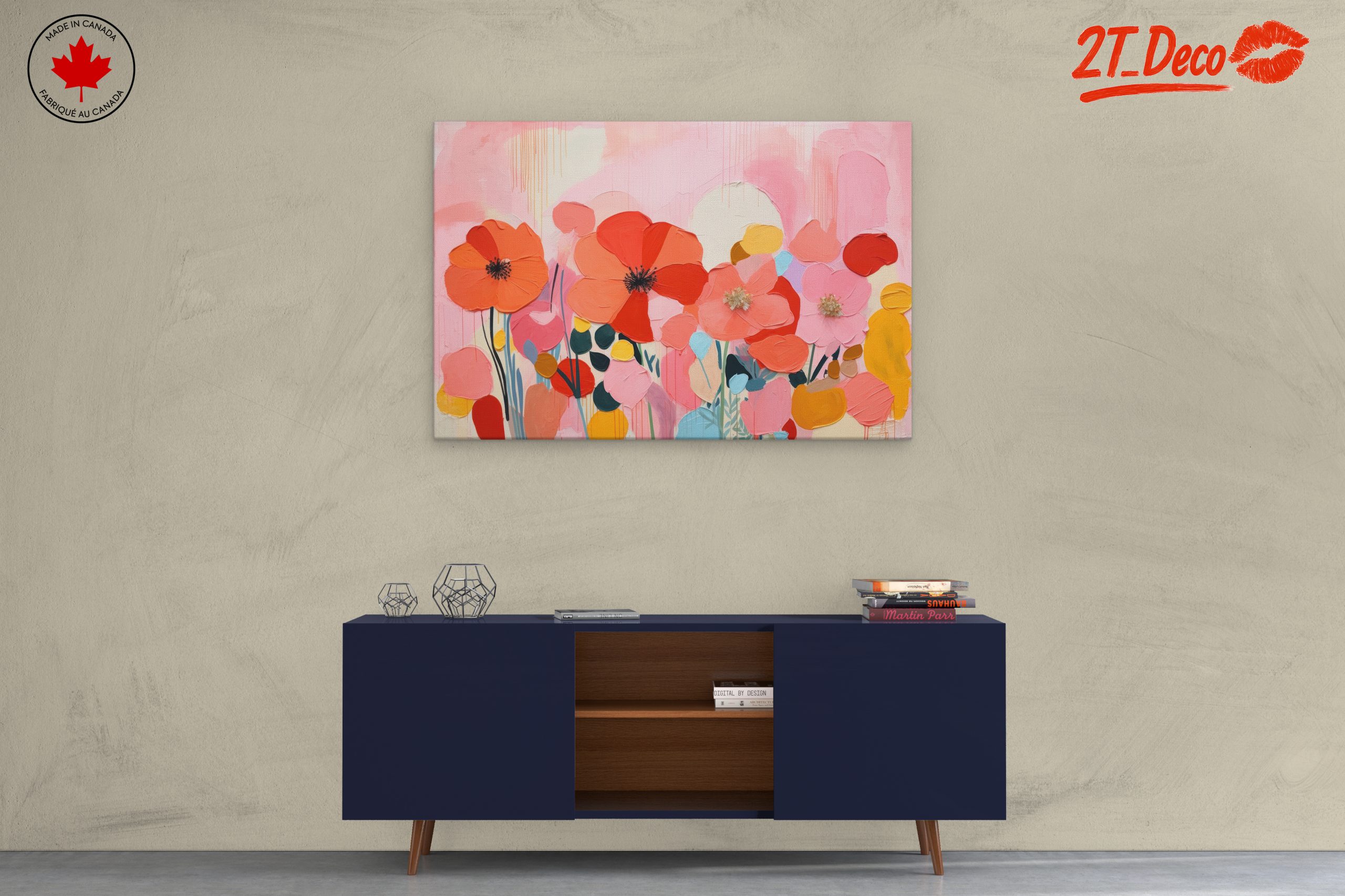Vibrant Floral Art with Colorful Blooms 2 - Image 3