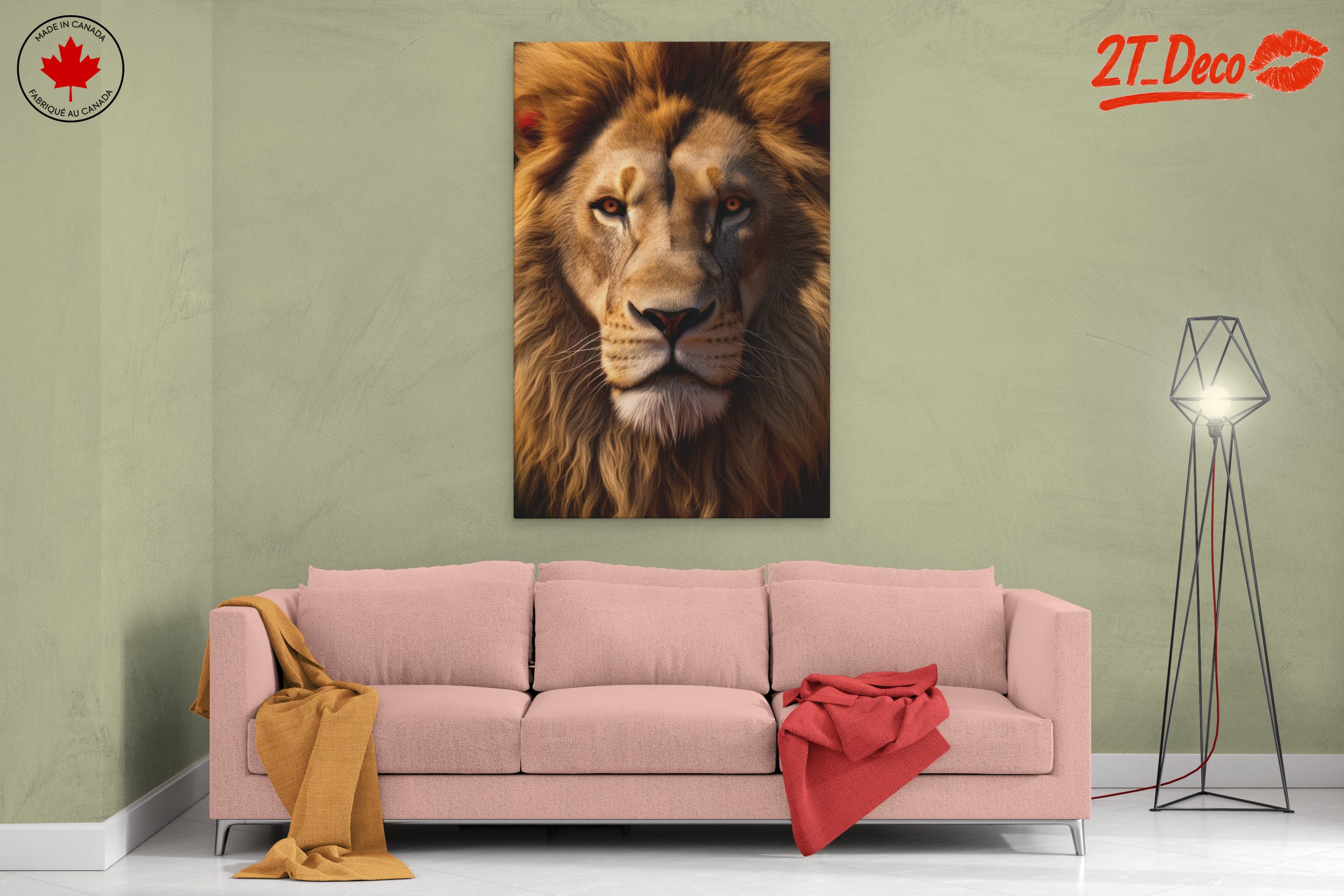 Majestic Lion Portrait for Home Decor - Image 2