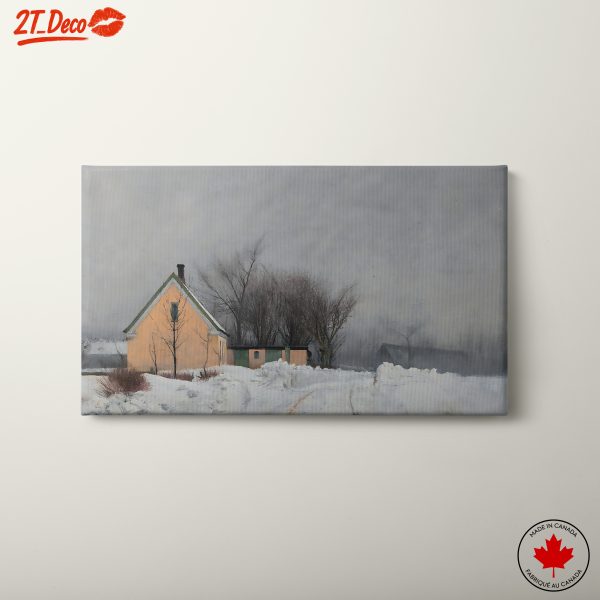 Winter Landscape with House and Snow