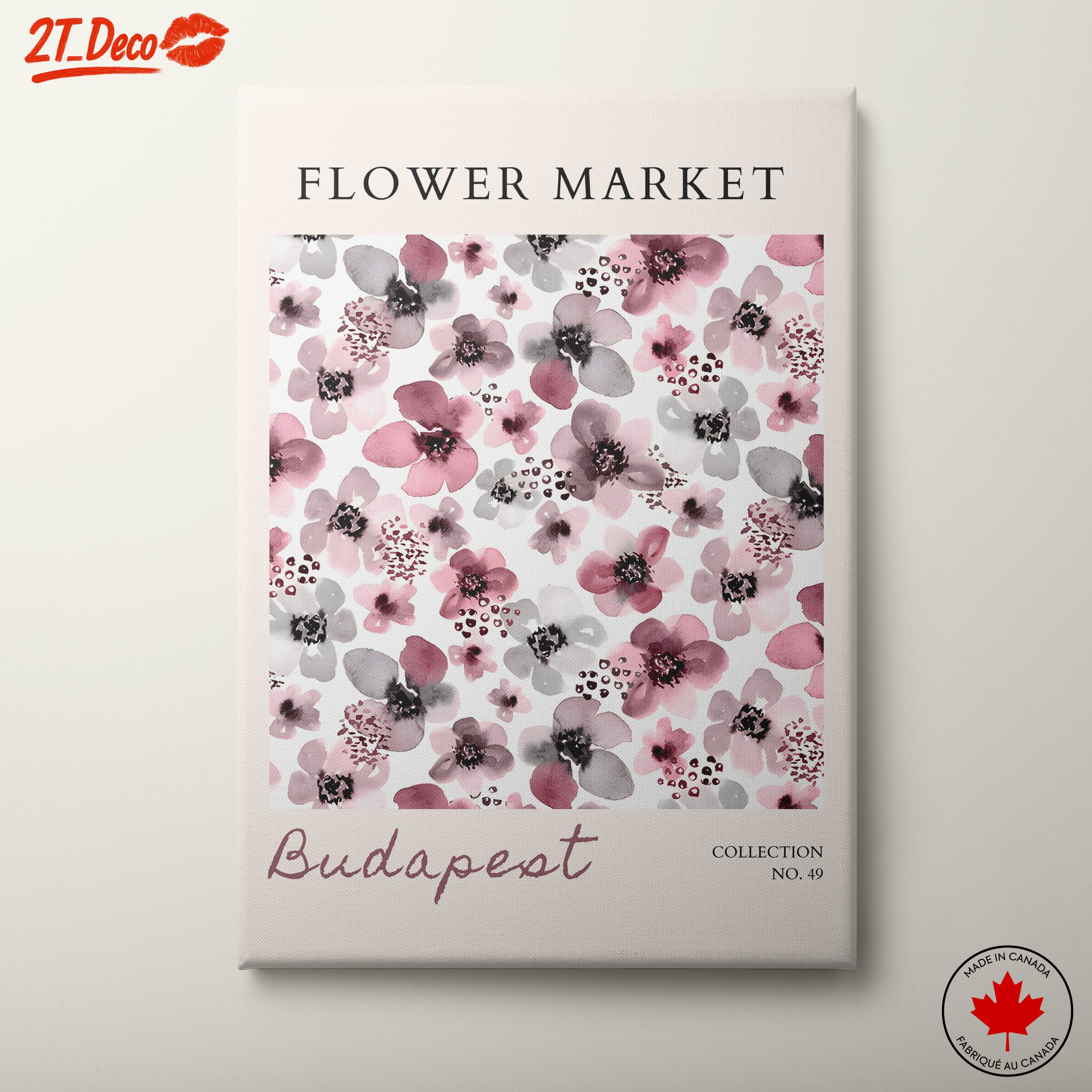 Watercolor Floral Design Featuring Budapest