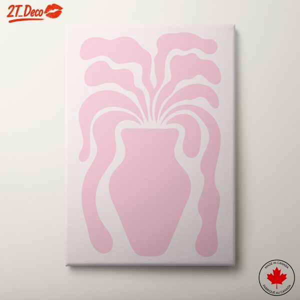 Fluid Pink Abstract Vase Design
