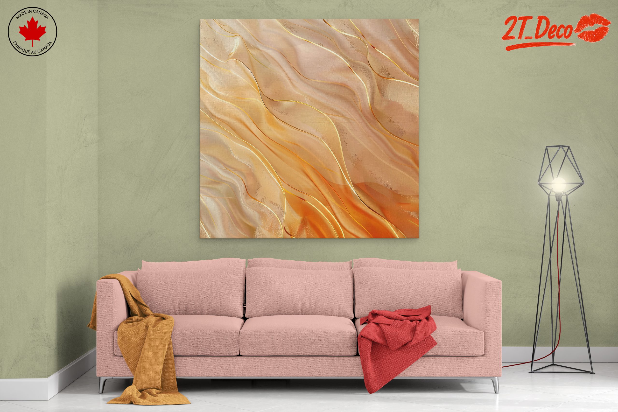 Elegant Abstract Waves in Warm Tones - Image 2