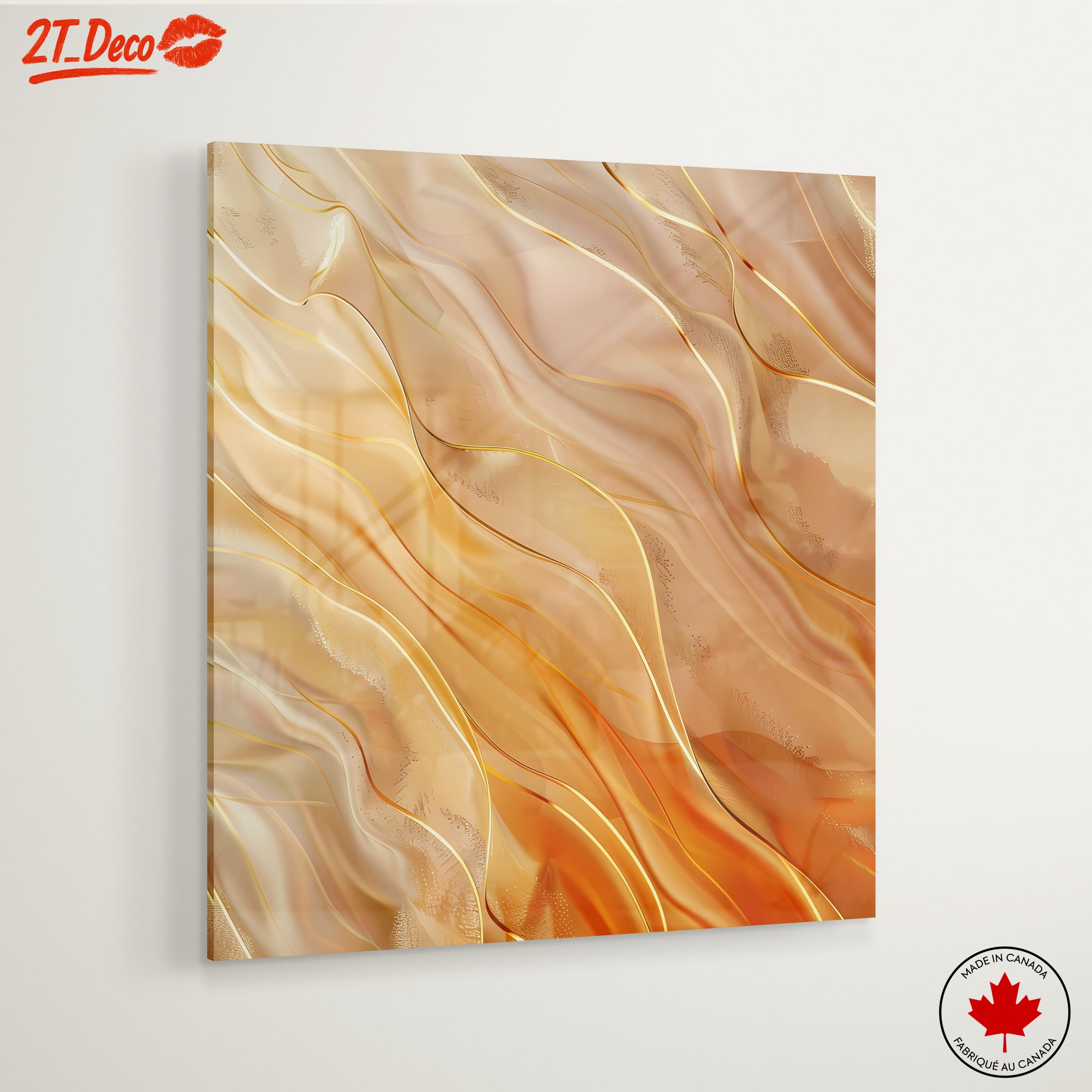 Elegant Abstract Waves in Warm Tones - Image 6