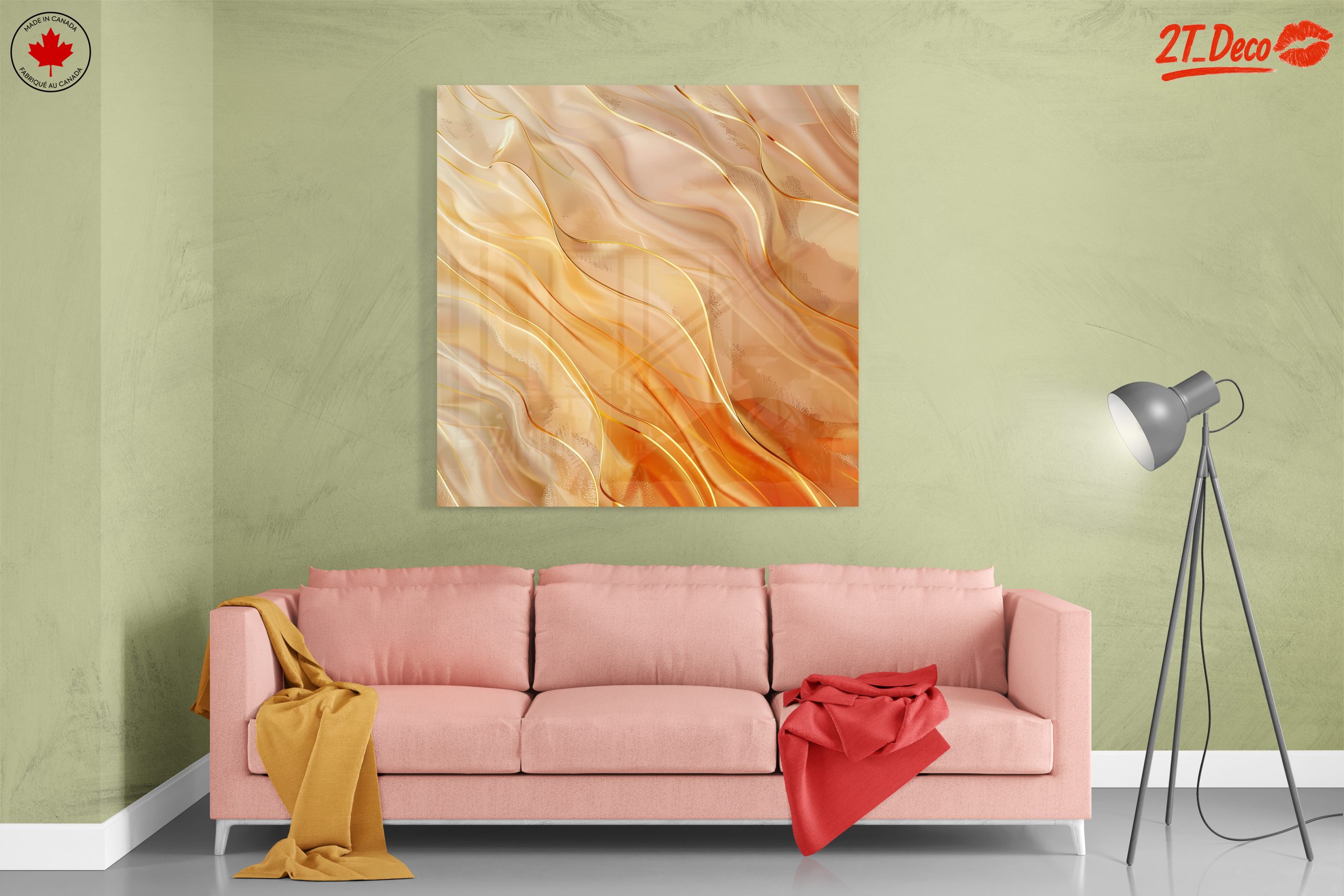 Elegant Abstract Waves in Warm Tones - Image 7