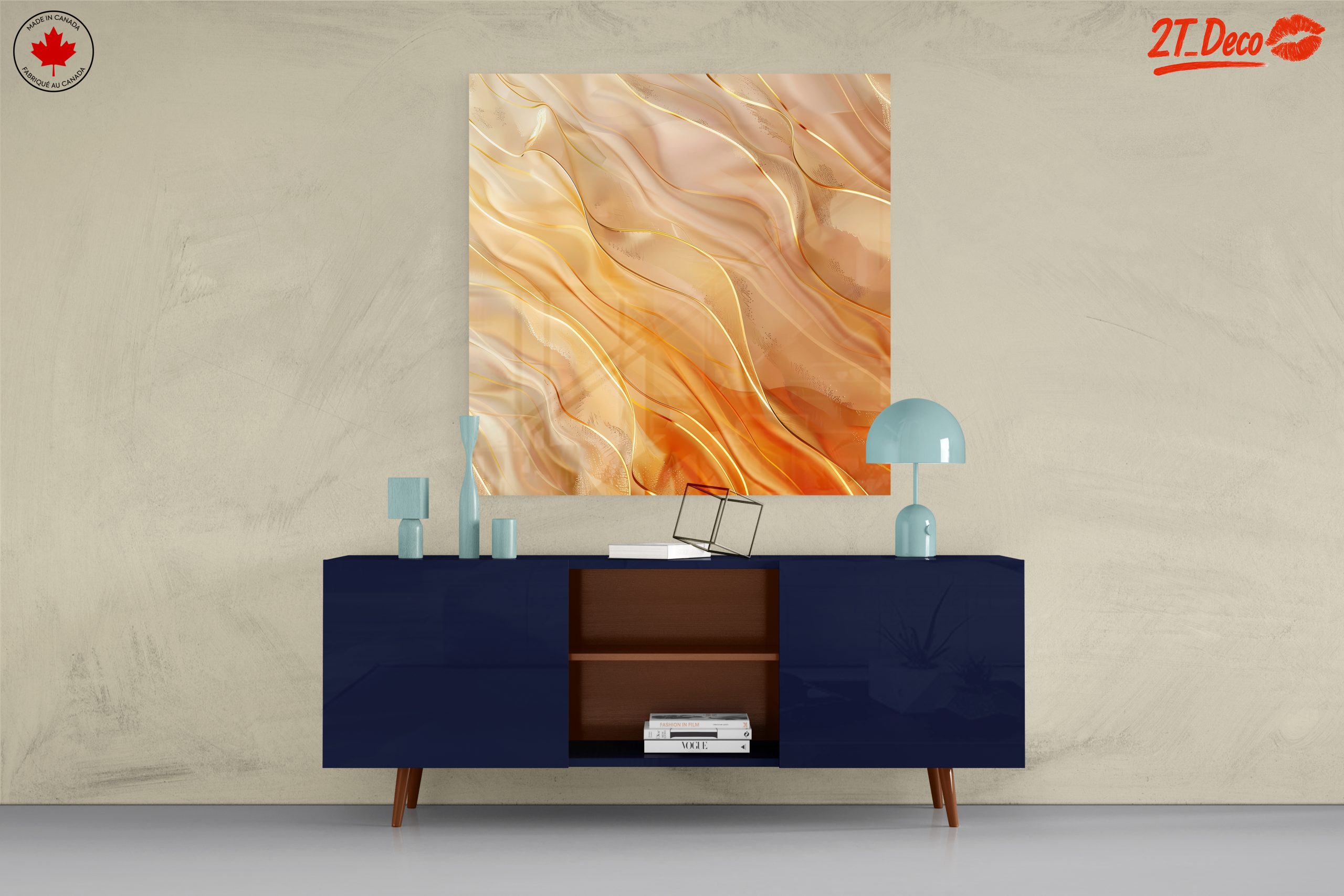 Elegant Abstract Waves in Warm Tones - Image 8