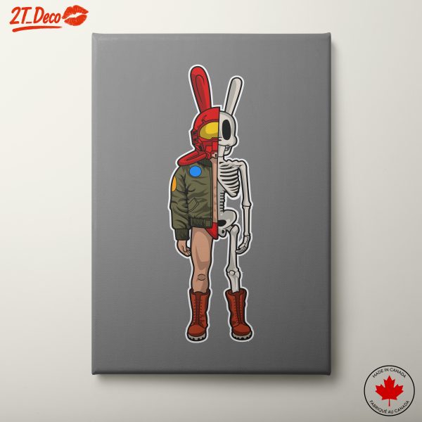 Stylized Character Art with Skeleton Features