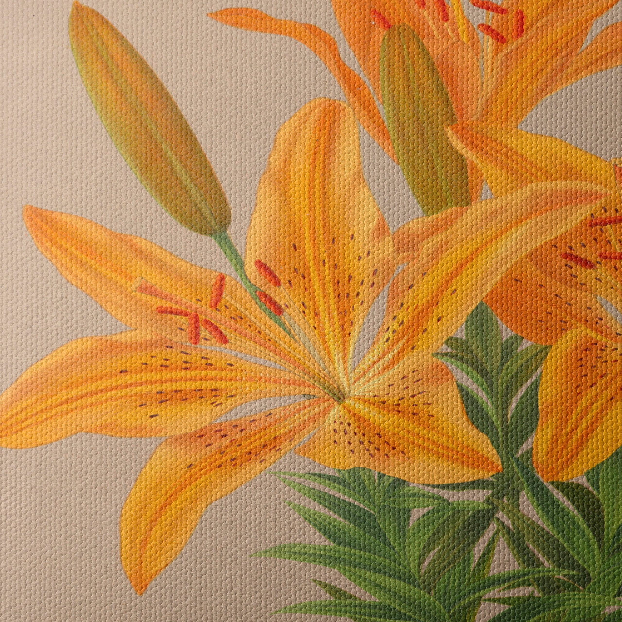 Vibrant Yellow Lily Botanical Art - Image 4