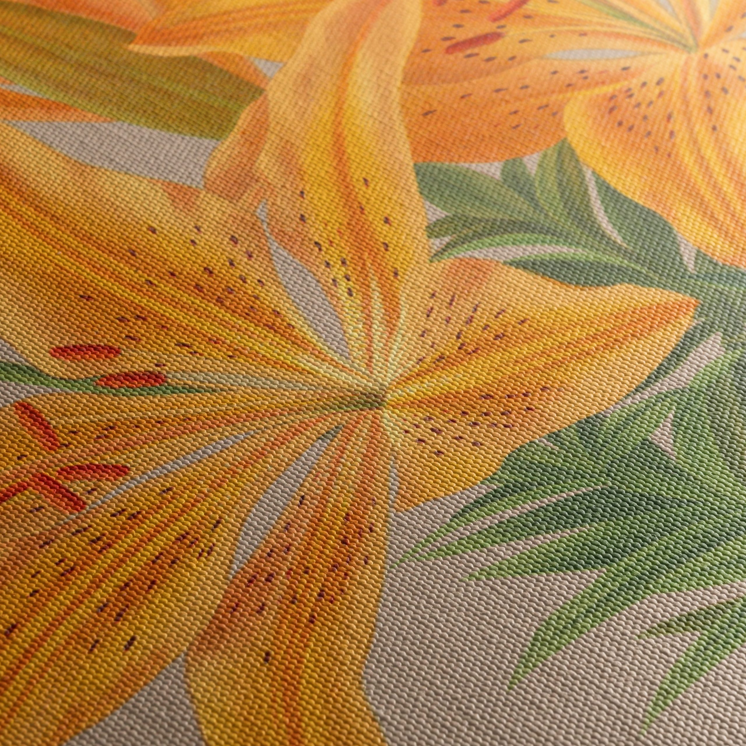 Vibrant Yellow Lily Botanical Art - Image 5
