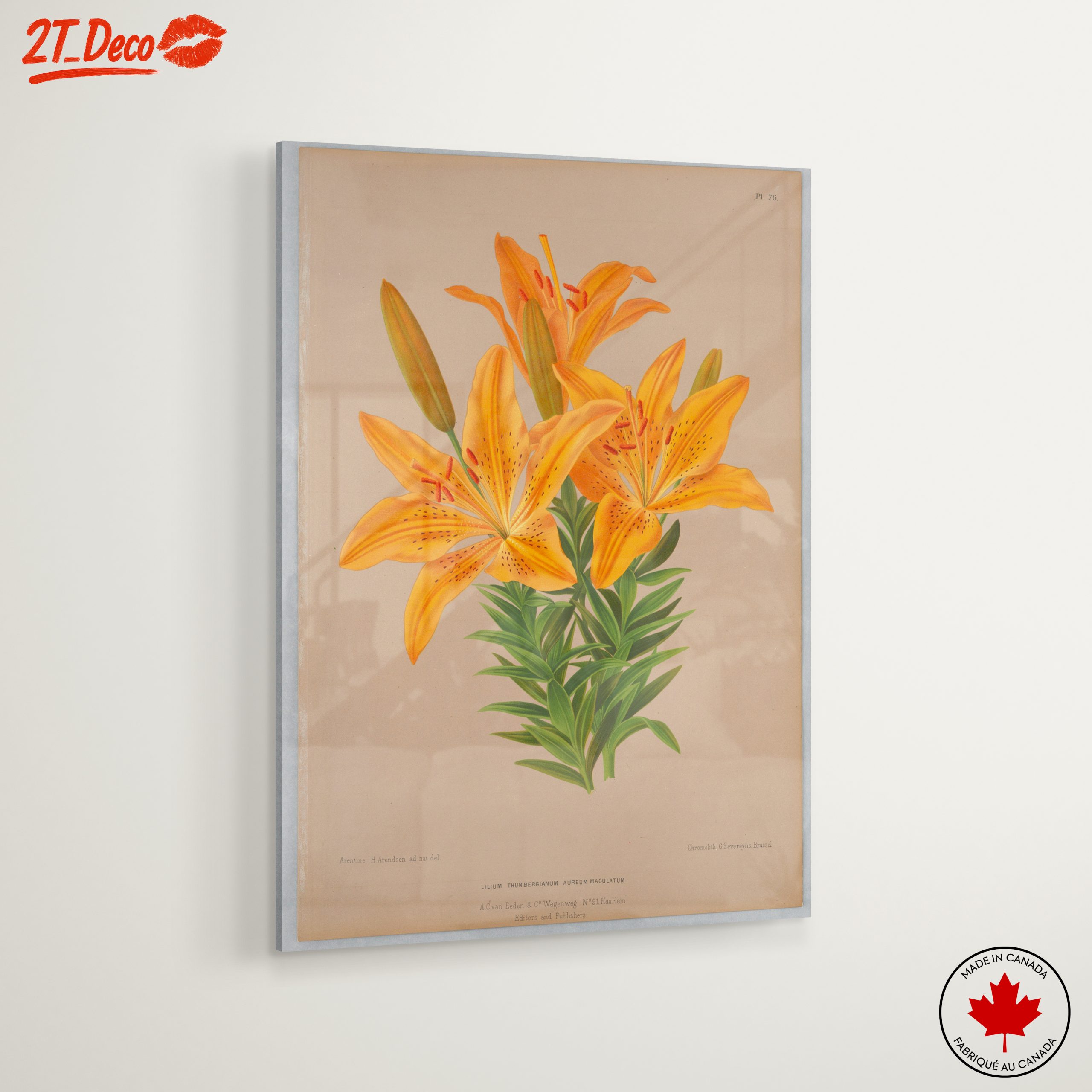 Vibrant Yellow Lily Botanical Art - Image 6
