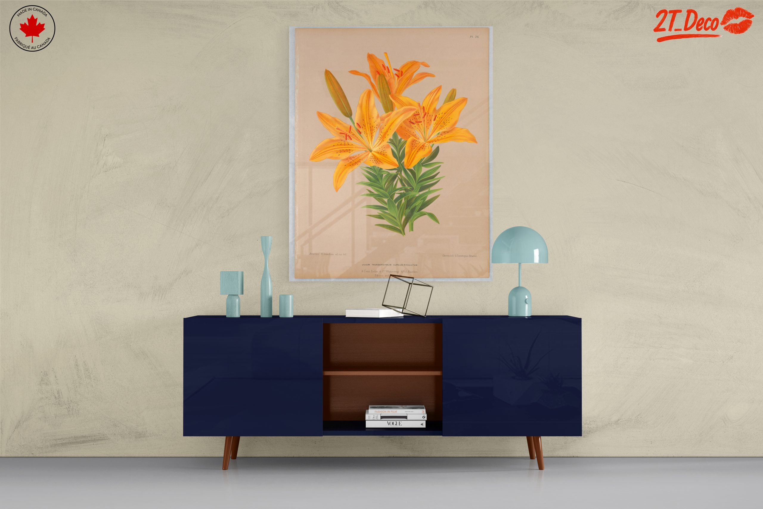 Vibrant Yellow Lily Botanical Art - Image 8