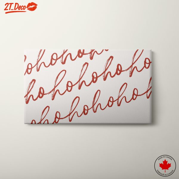 Ho Ho Ho Holiday Quotes Wall Art