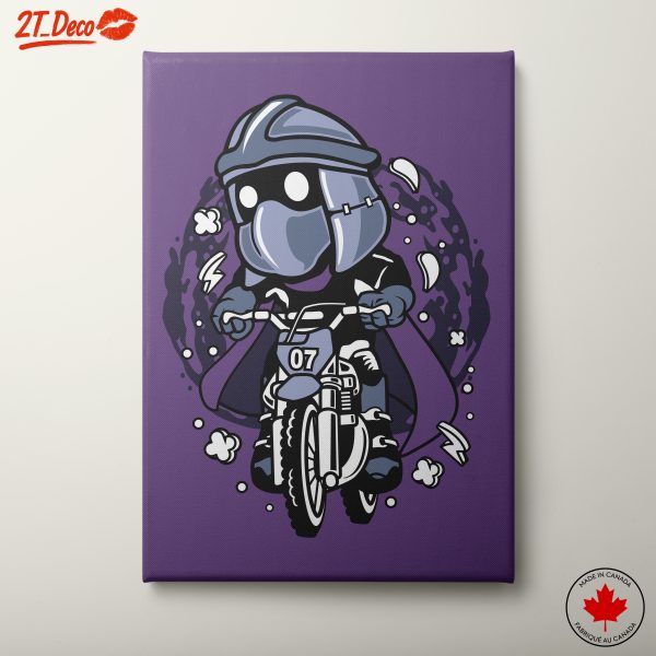 Stylized Fantasy Character on Motorcycle
