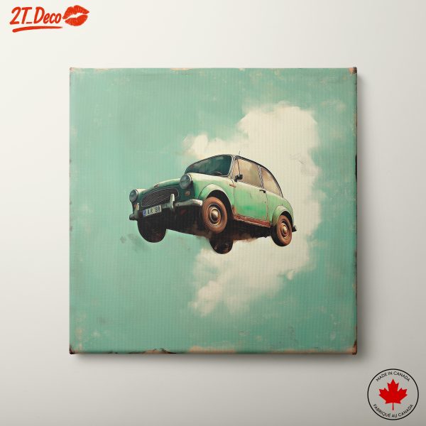 Flying Vintage Car Artwork