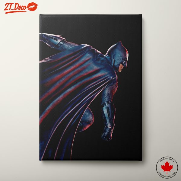 Dynamic Batman Artwork with Dark Background