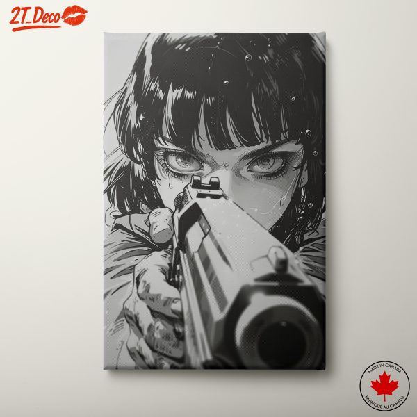 Stylized Character with Gun in Action